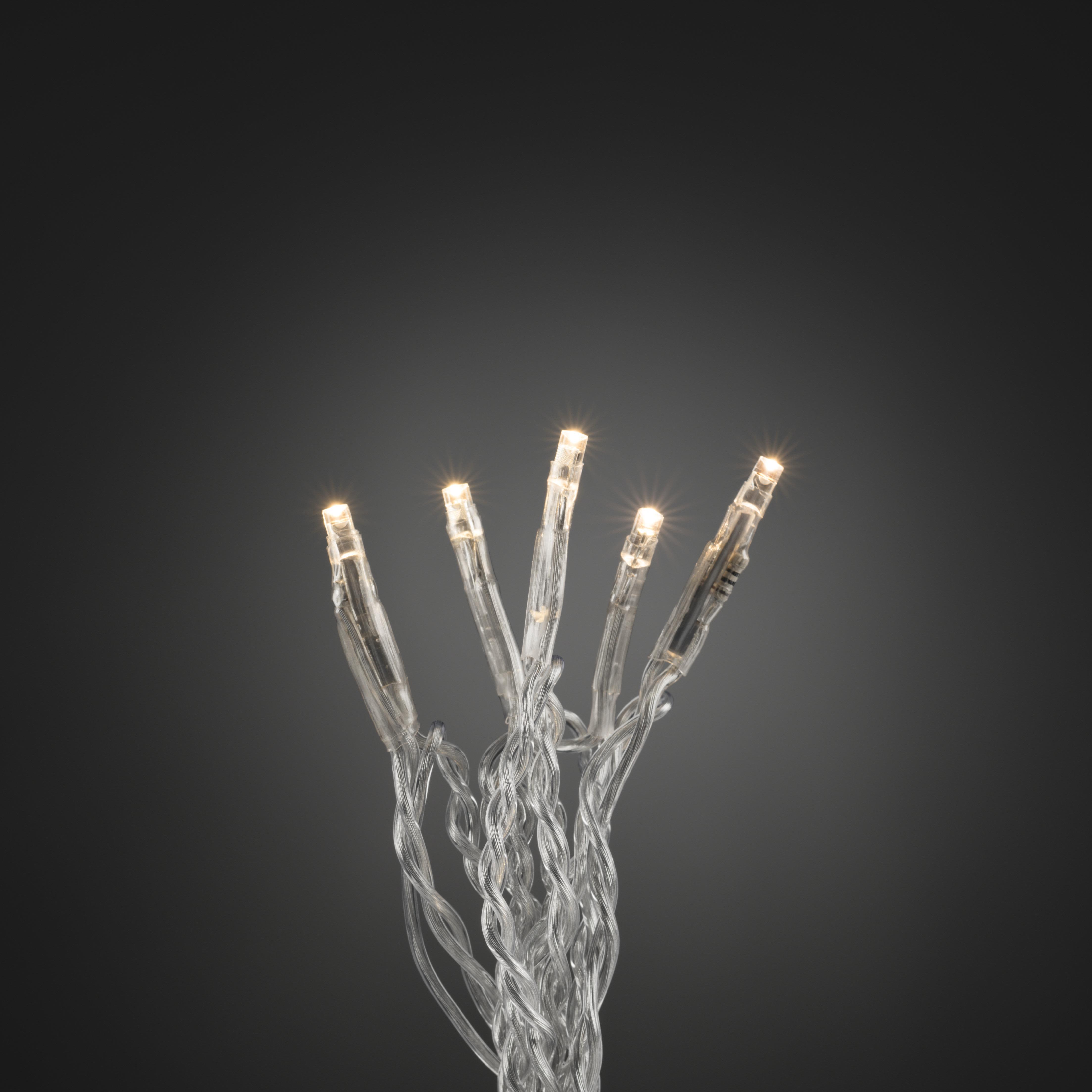 Konstsmide 6352-123 Ljusslinga varmvita, transparent kabel 2.38 m