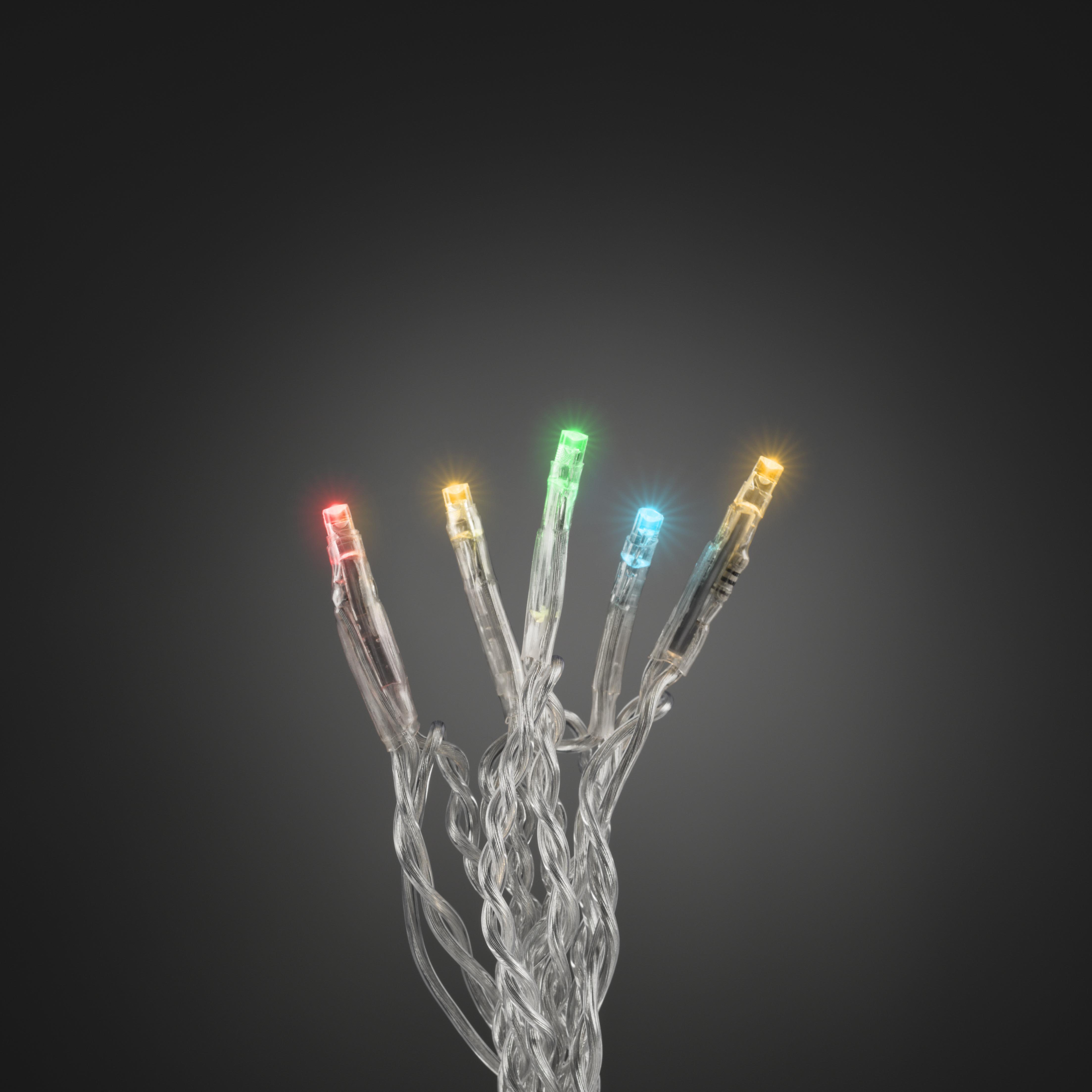 Konstsmide 6352-523 Ljusslinga färgade, transparent kabel 2.38 m