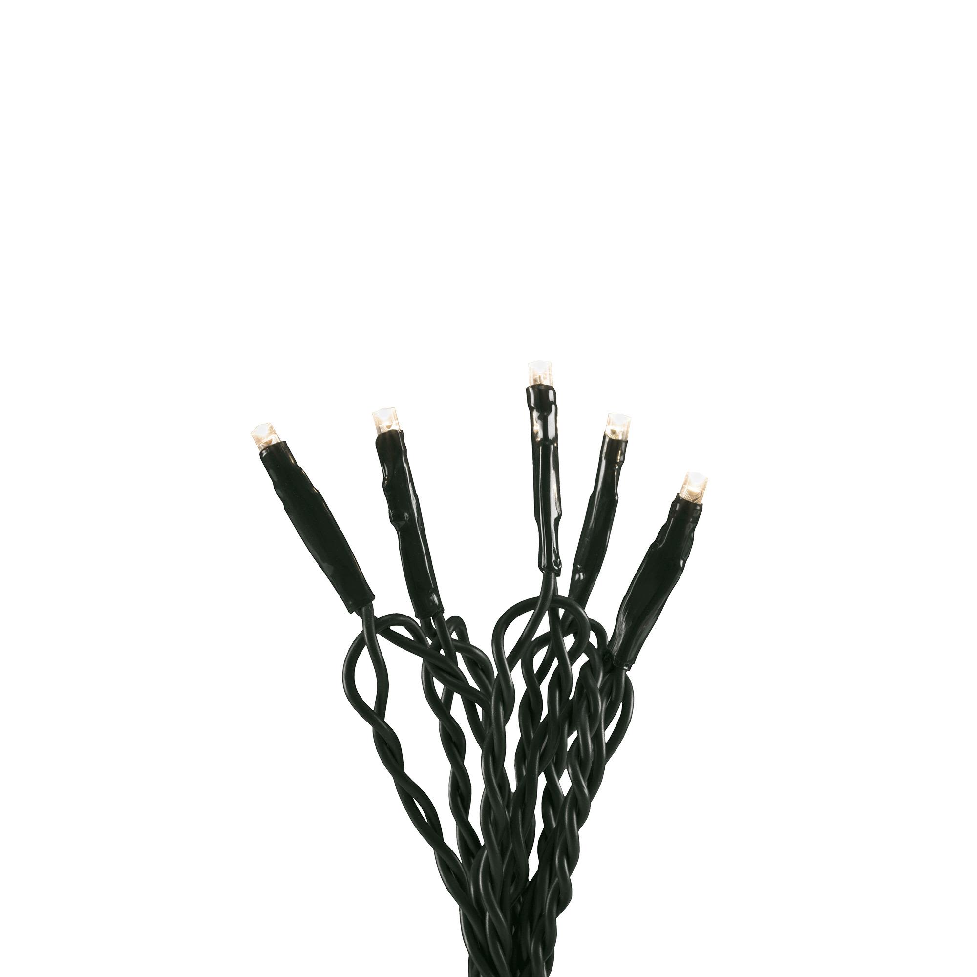Konstsmide 6355-120 Ljusslinga varmvita, mörkgrön kabel 13.93 m
