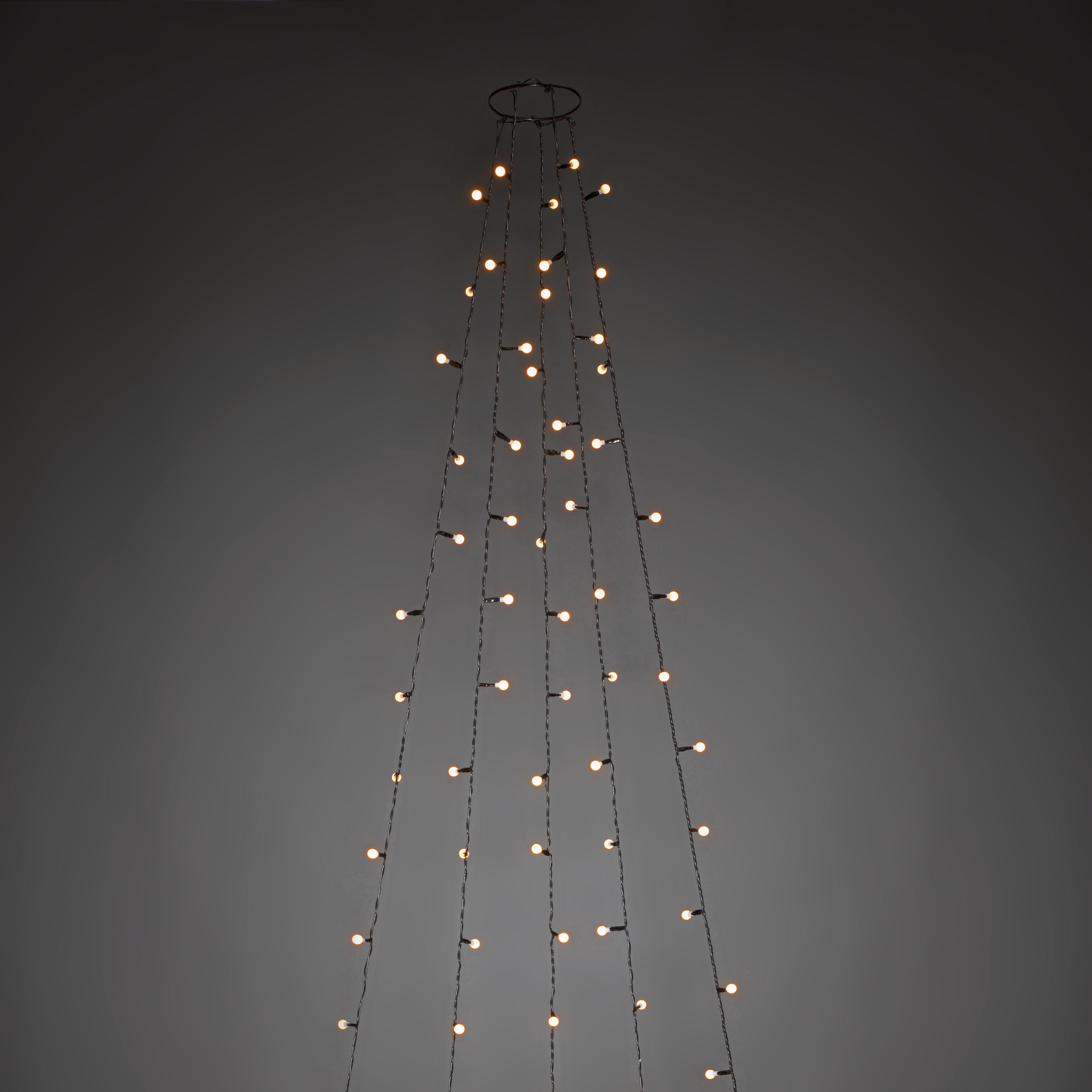 Konstsmide 6367-820 Julgransslinga cherry, LED, grön kabel 180 cm