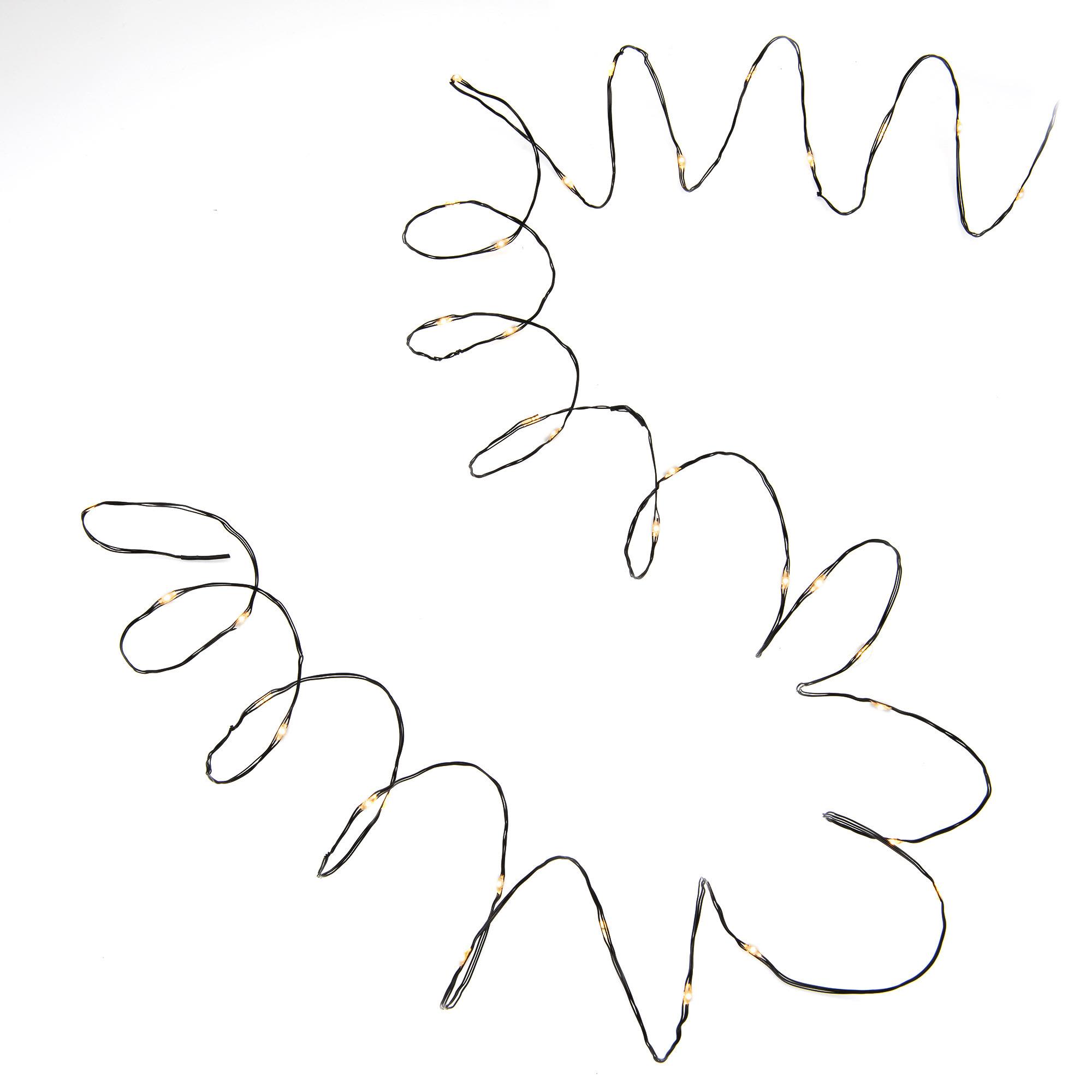 Konstsmide 6387-800 Ljusslinga 9.9 m, 100 LED, micro amber Svart kabel