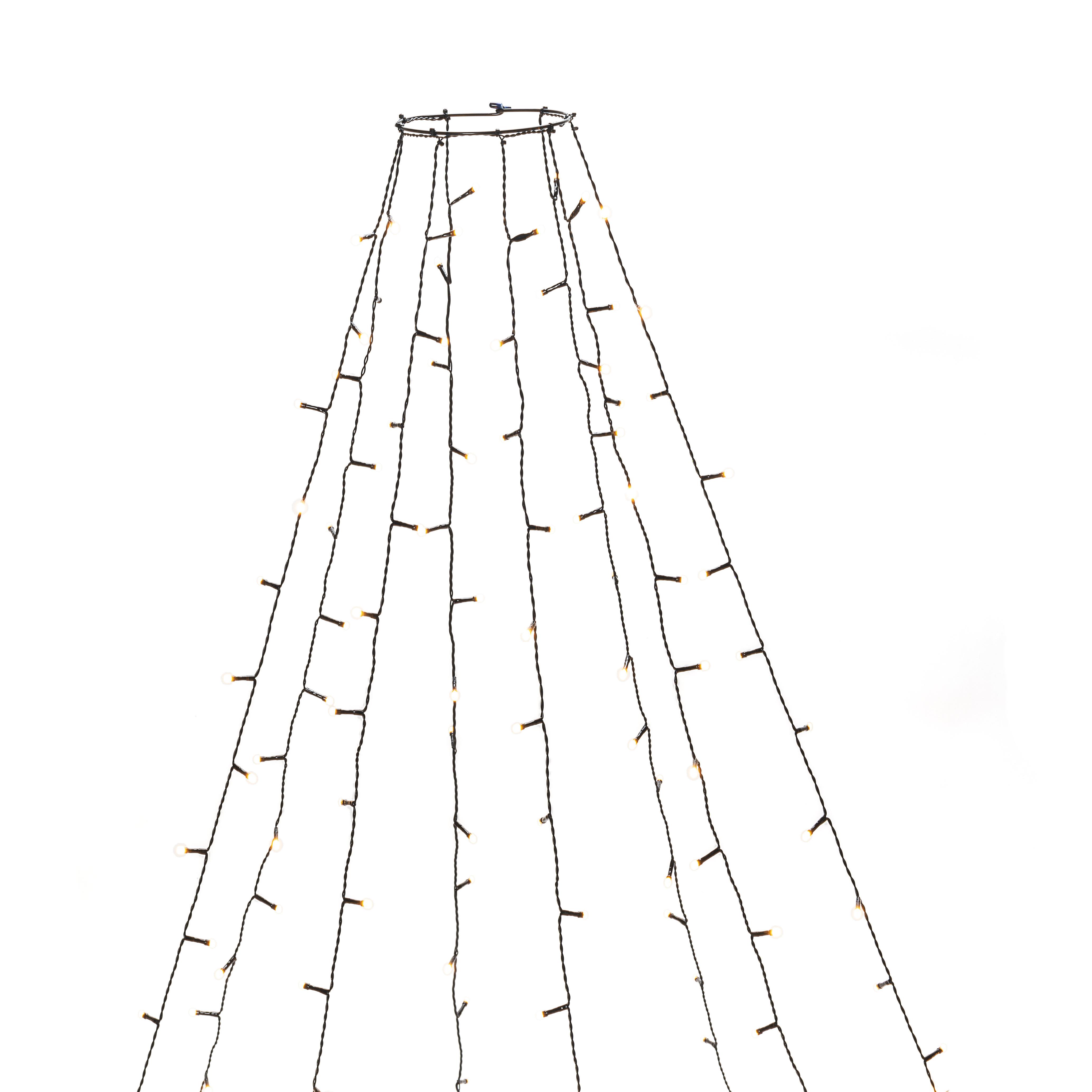 Konstsmide 6395-820 Julgransslinga frostad LED, amber, svart kabel 400 cm
