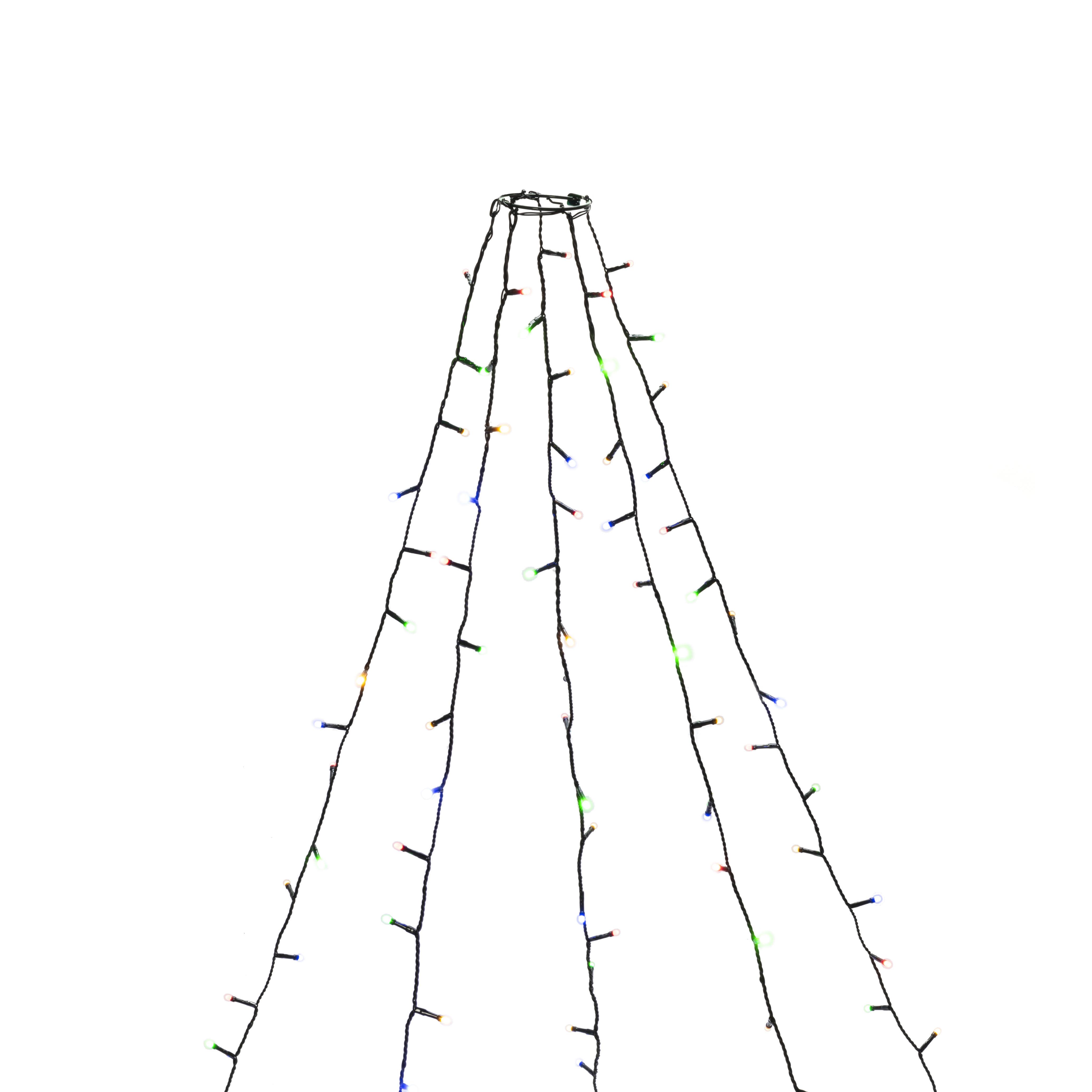 Konstsmide 6481-520 Julgransslinga frostad LED, färgad, grön kabel 240 cm
