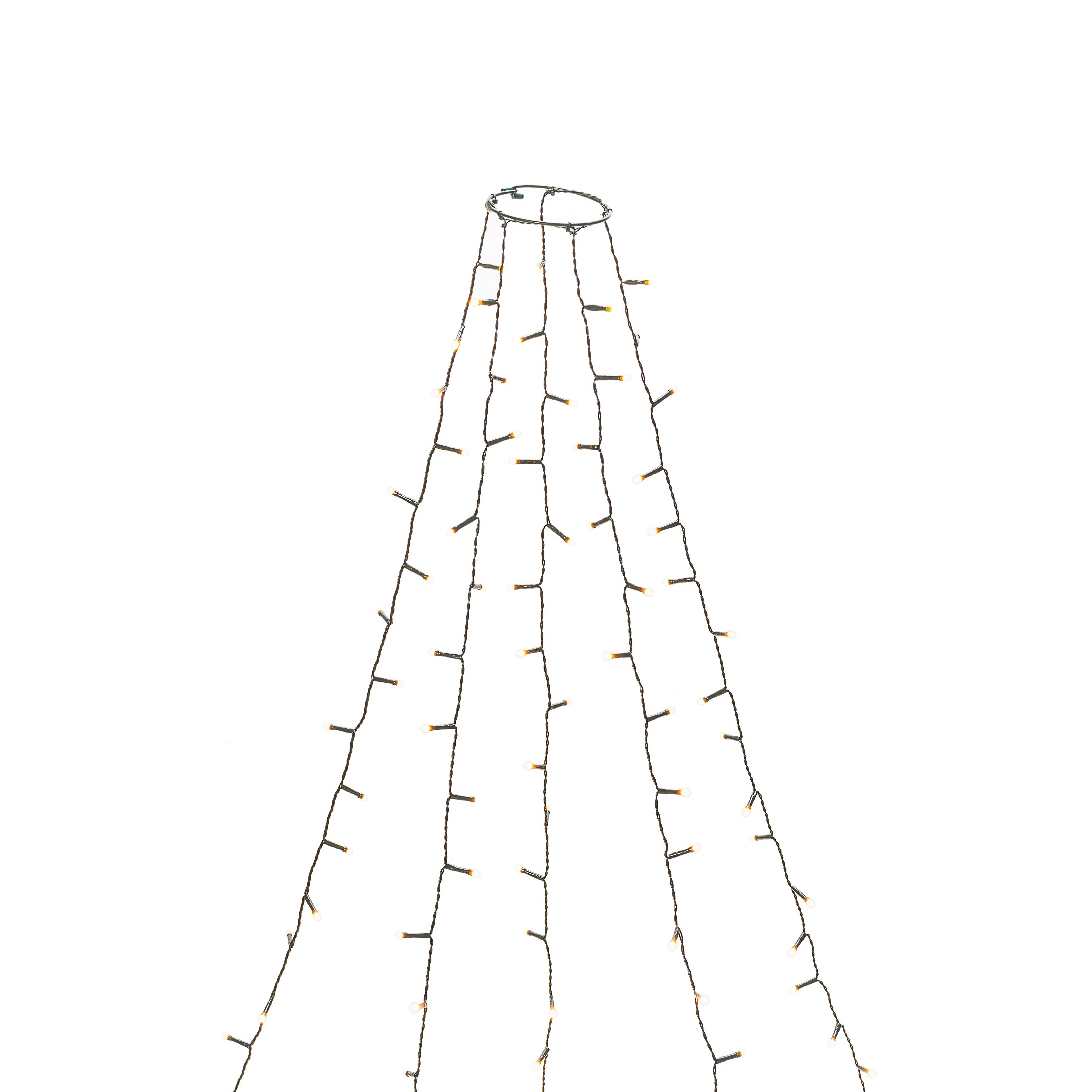 Konstsmide 6481-820 Juletræskæde frostet LED, amber, grøn kabel 240 cm
