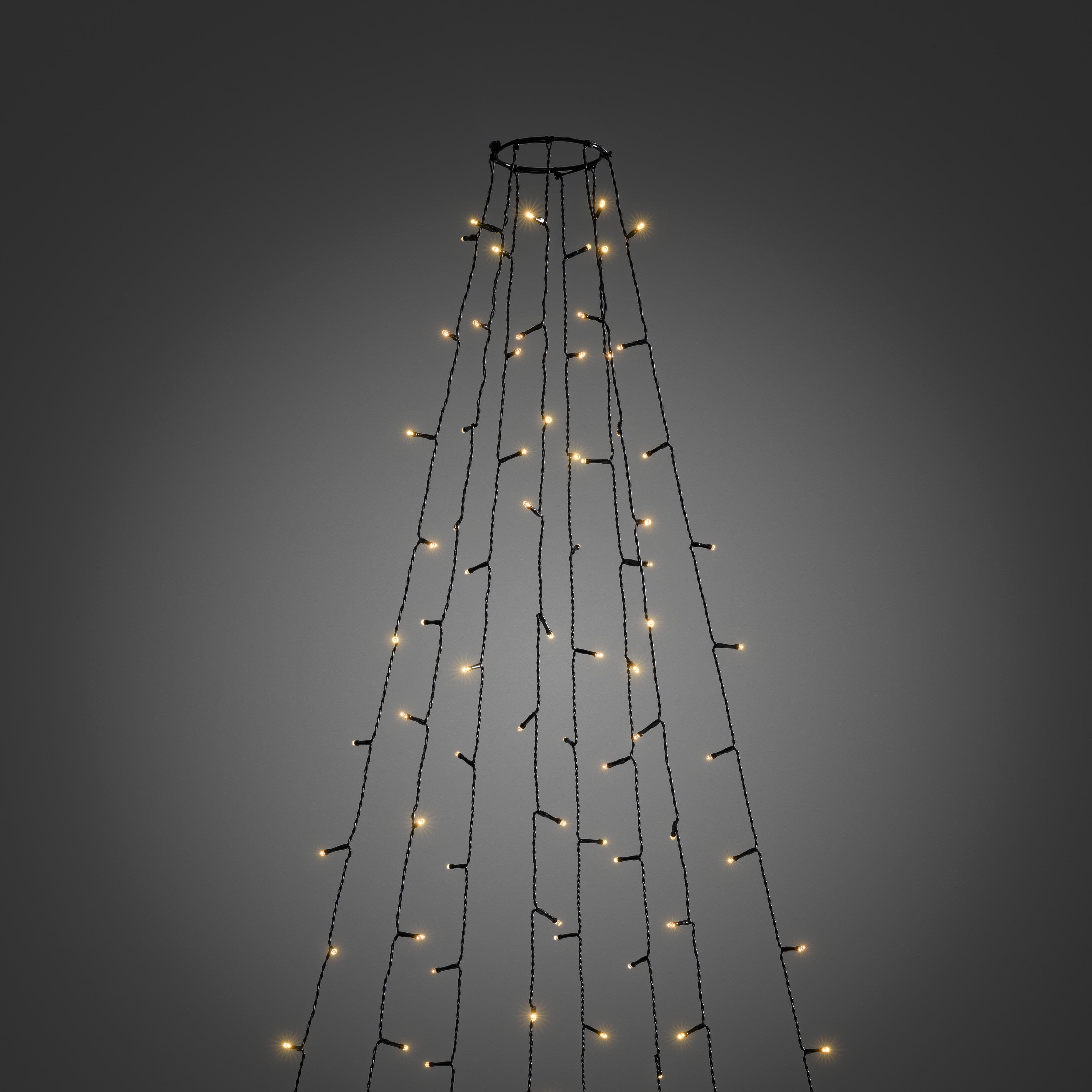 Konstsmide 6522-870 Julgransslinga amber, LED, app, svart kabel 560 cm