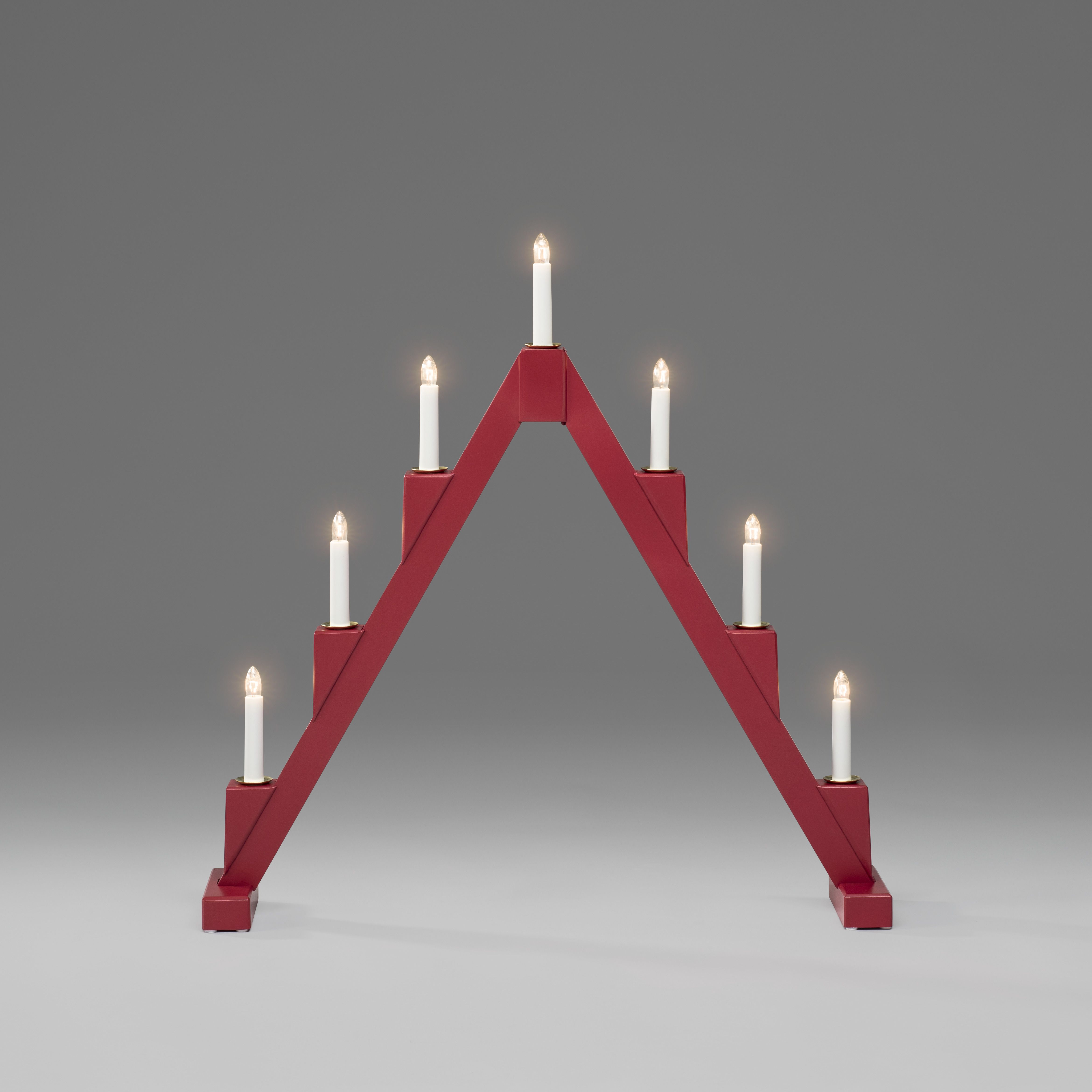 Konstsmide 3590-510 Adventsljusstake 7 ljus Röd