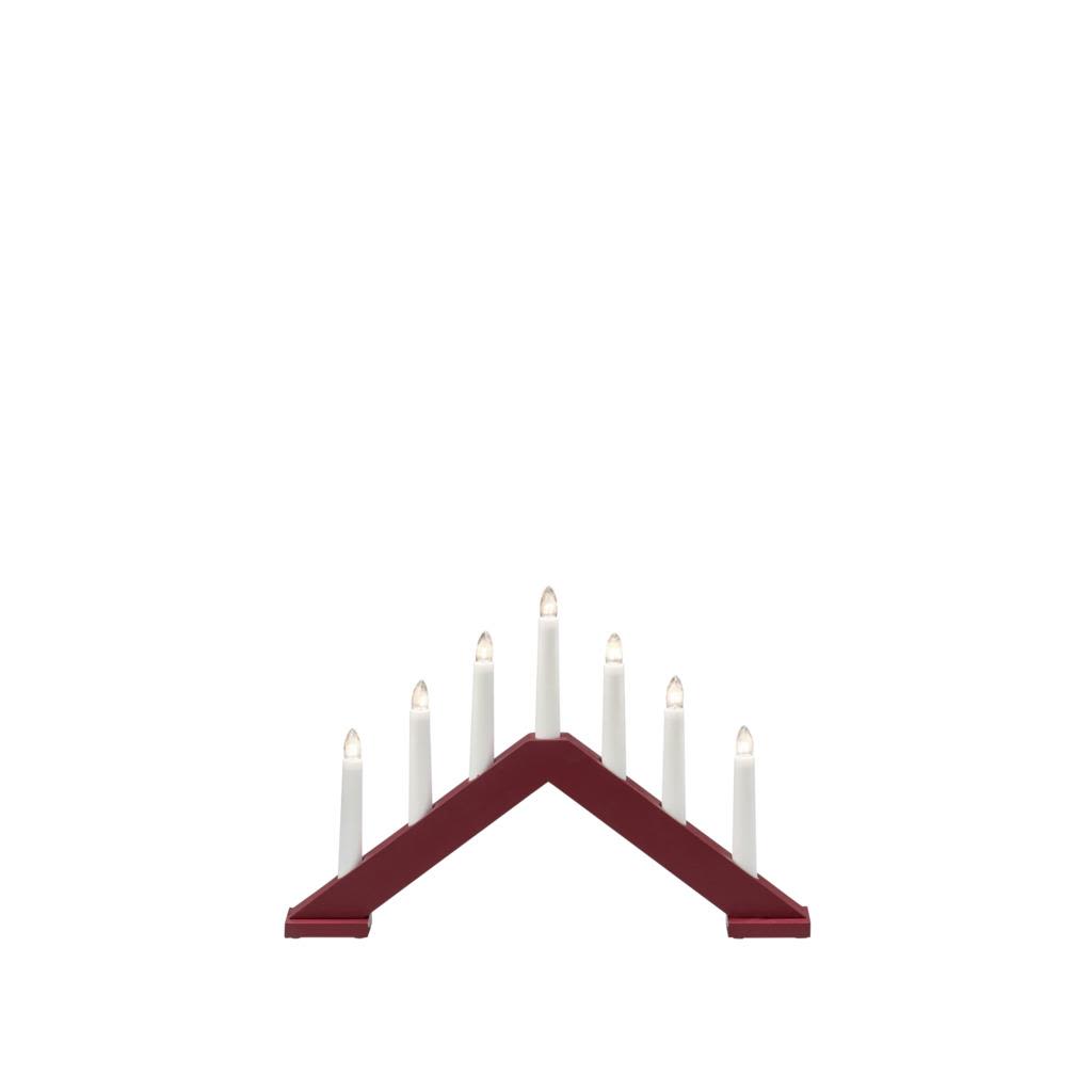 Konstsmide 3985-525 Adventsljusstake 7 ljus Röd