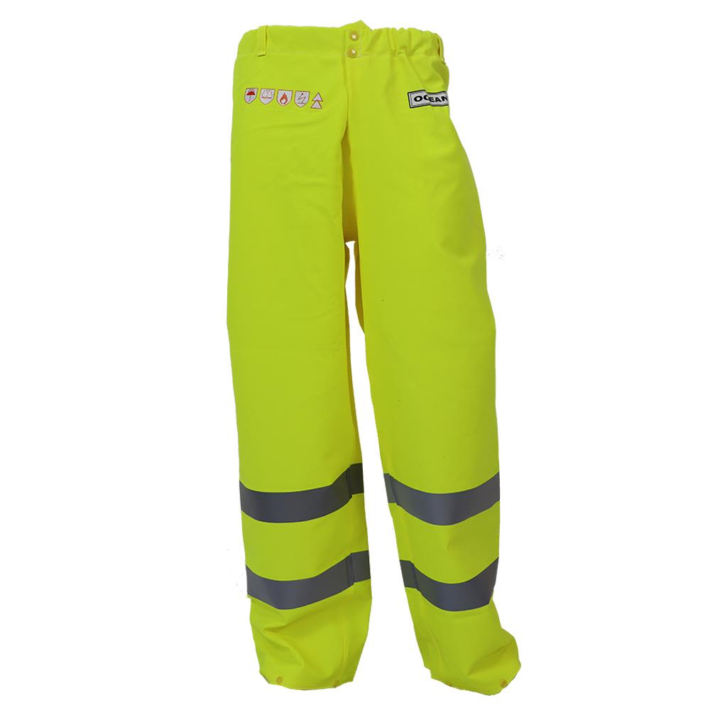 Ocean Abeko Coulomb Premium Regnbukse flammevarsel, gul XL
