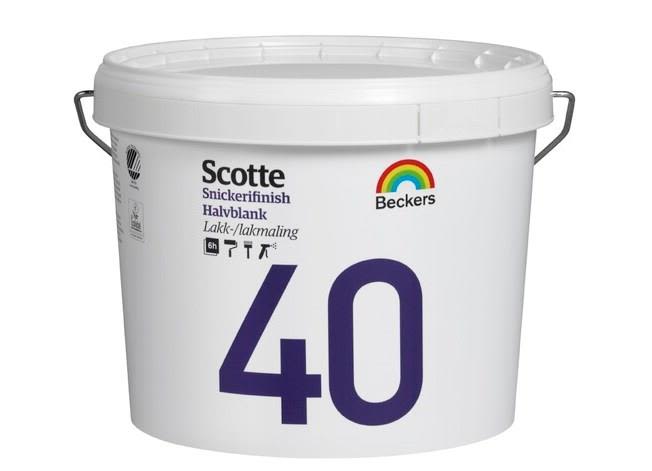 Beckers Scotte 40 Snickerifinish Lackfärg halvblank Vit S 0500-N