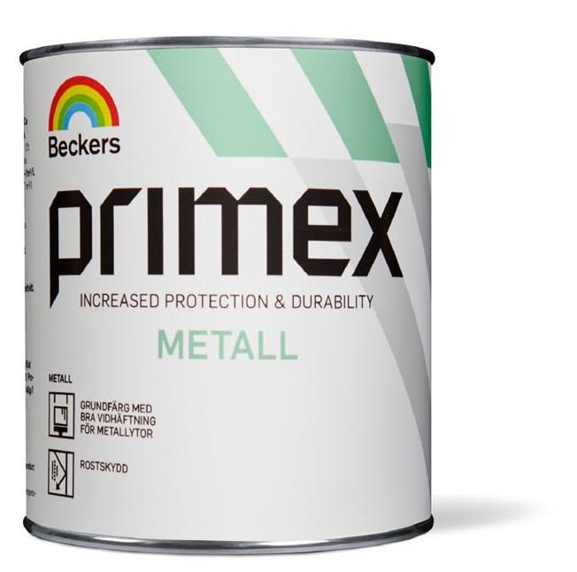 Beckers Primex Metall Grundfärg halvmatt Grå