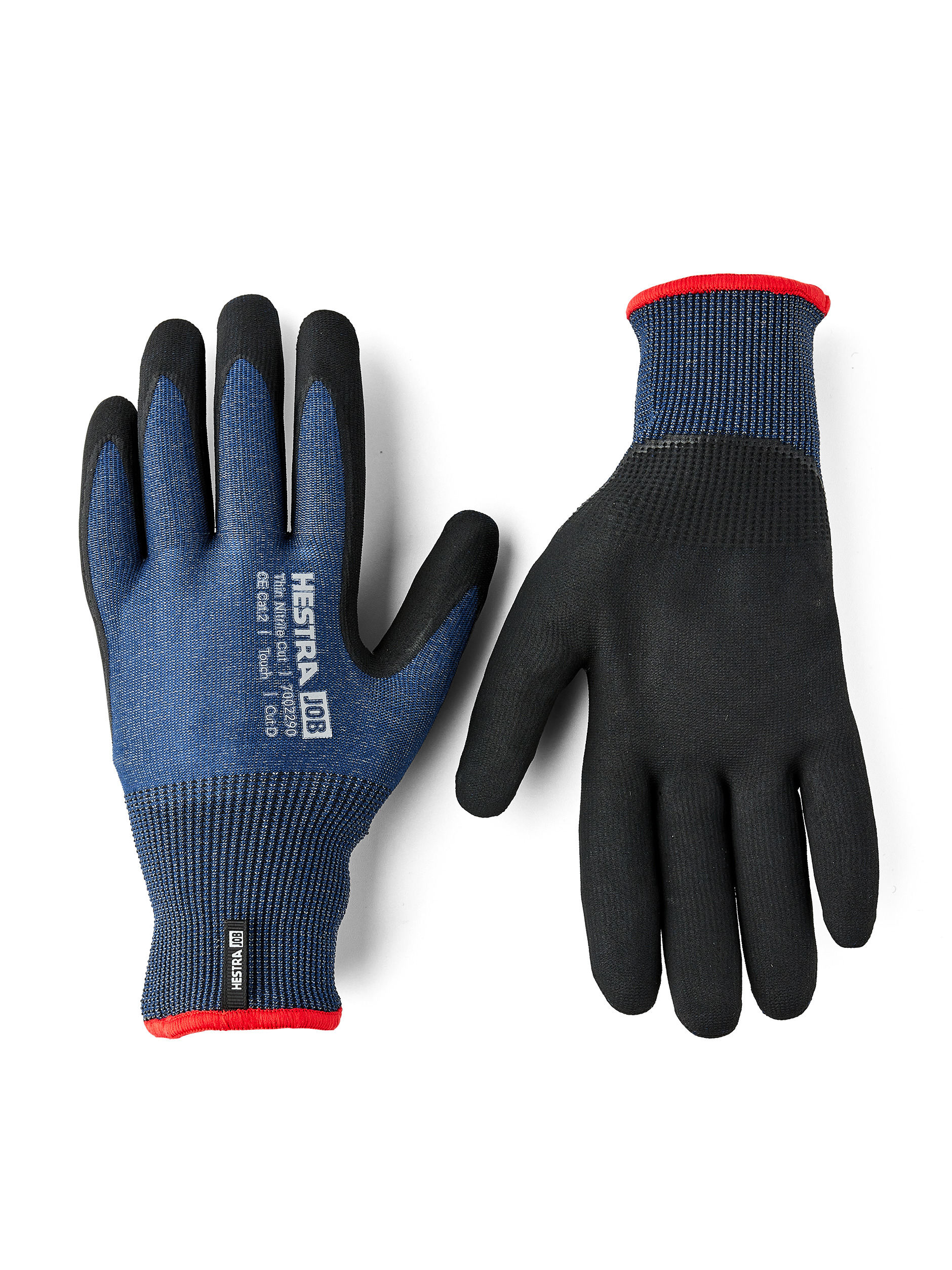 Hestra Pro Thin Nitrile Cut Montagehandske blå/svart 8