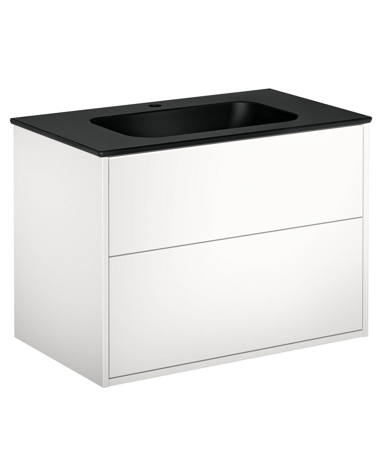 Gustavsberg Artic GB71ACVU80TM38 Kommodpaket vit/mattsvart, 80 cm Vit/mattsvart