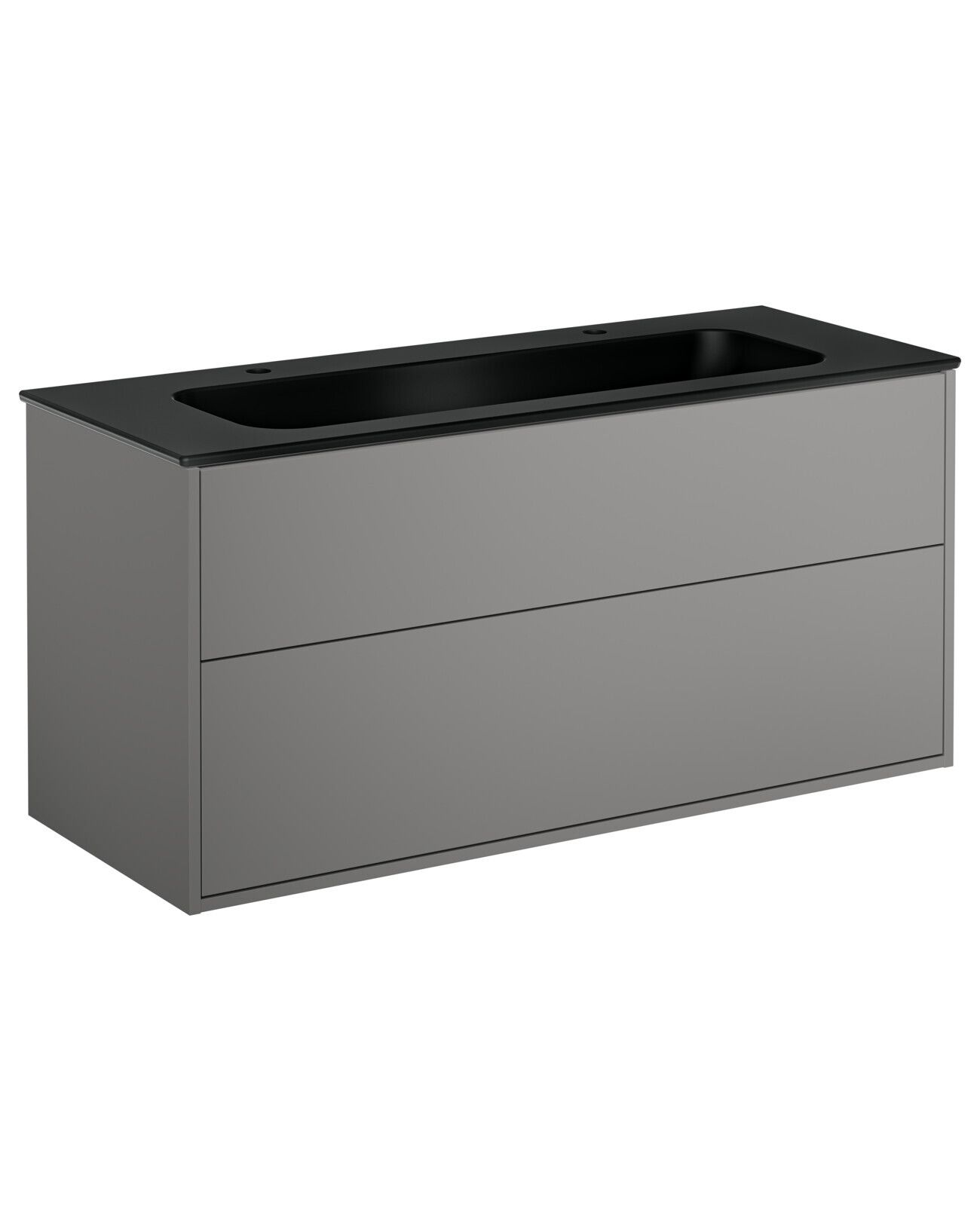 Gustavsberg Artic GB71ACVU12TL38 Kommodpaket askgrå/mattsvart, 120 cm, 2 blandarhål Askgrå/mattsvart
