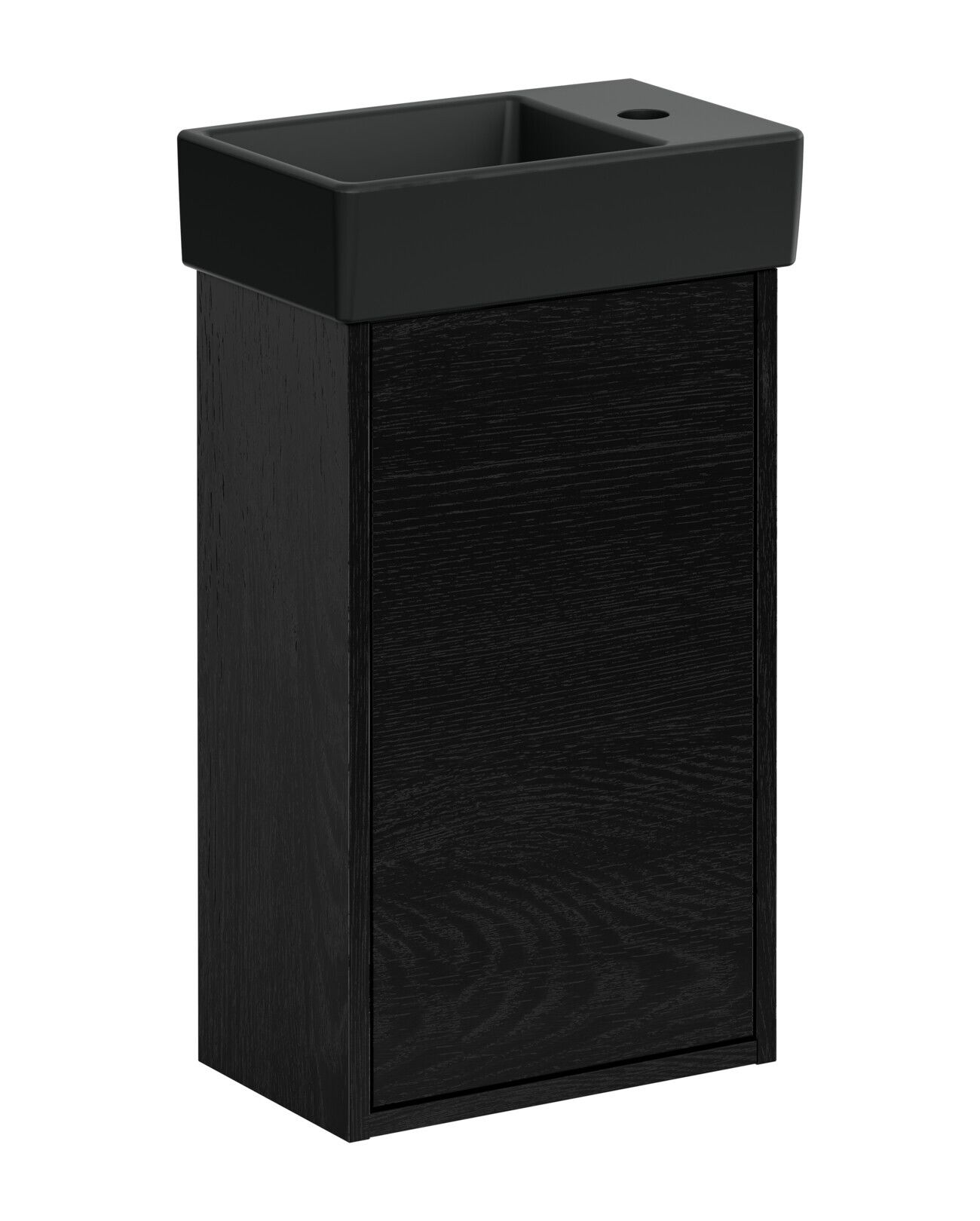 Gustavsberg Artic Small GB71ACVC34TK38L Kommodpaket svart askfaner/mattsvart, 36 cm, vänster Svart askfaner/mattsvart