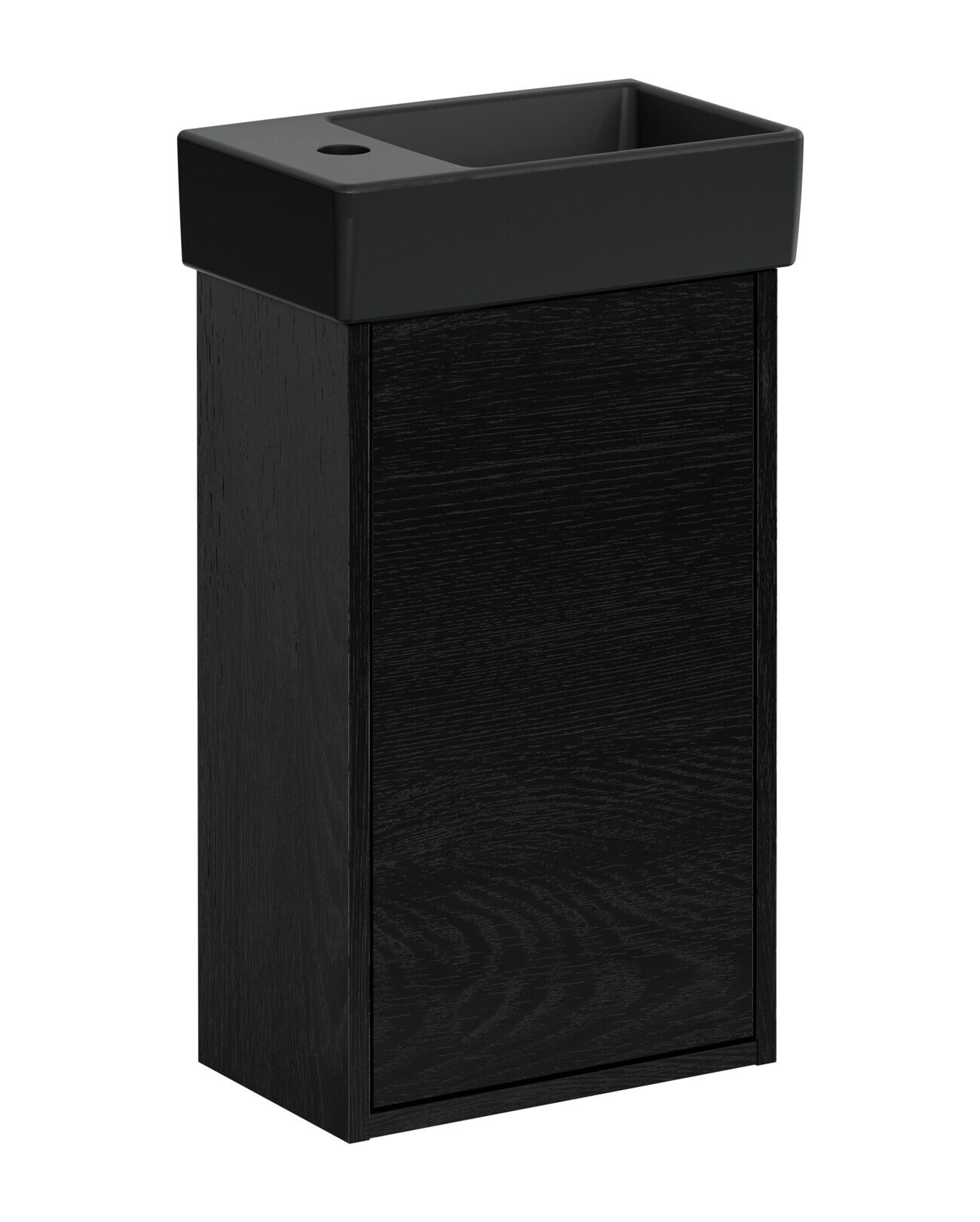 Gustavsberg Artic Small GB71ACVC34TK38R Kommodpaket svart askfaner/mattsvart, 36 cm, höger Svart askfaner/mattsvart