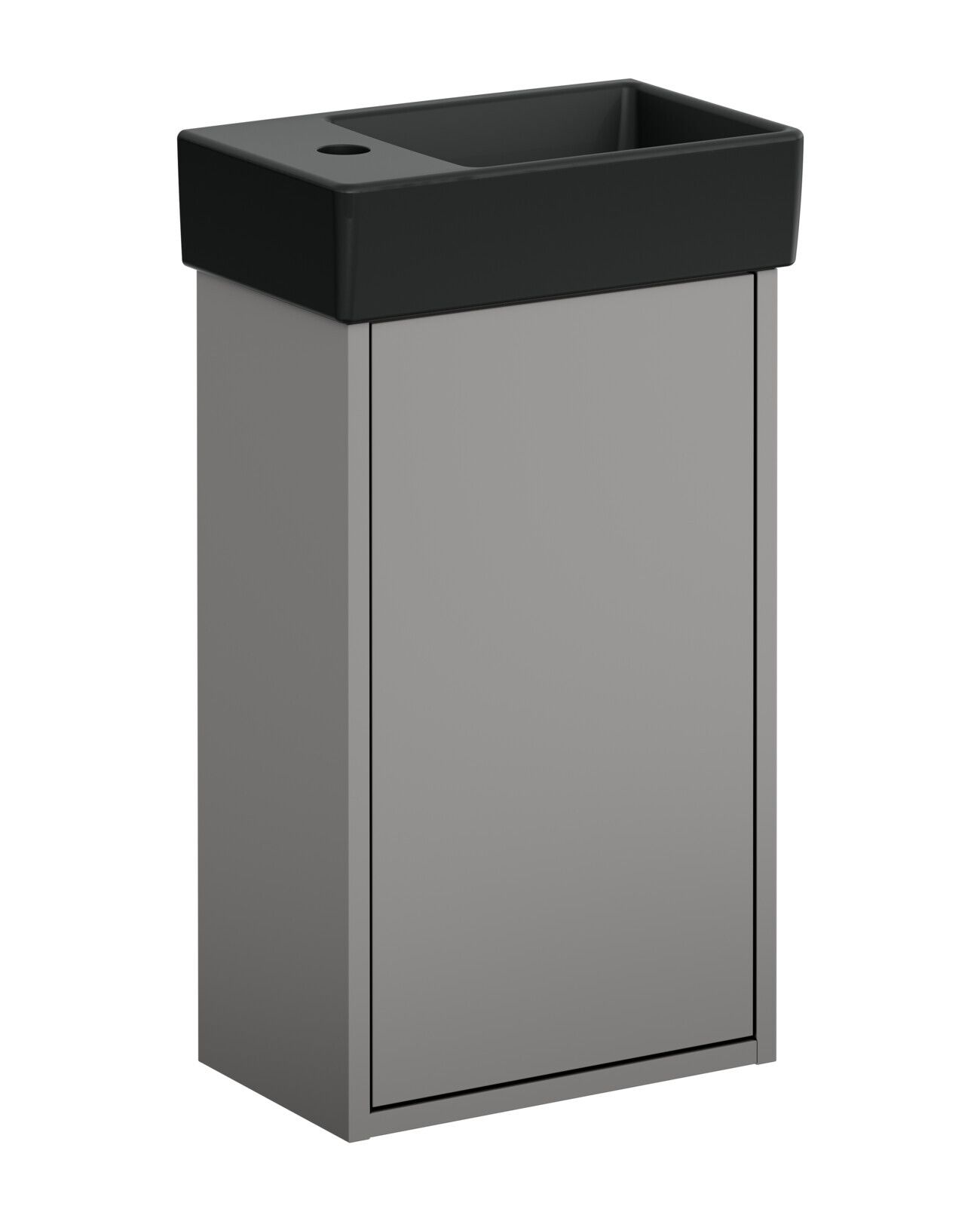 Gustavsberg Artic Small GB71ACVC34TL38R Kommodpaket askgrå/mattsvart, 36 cm, höger Askgrå/mattsvart