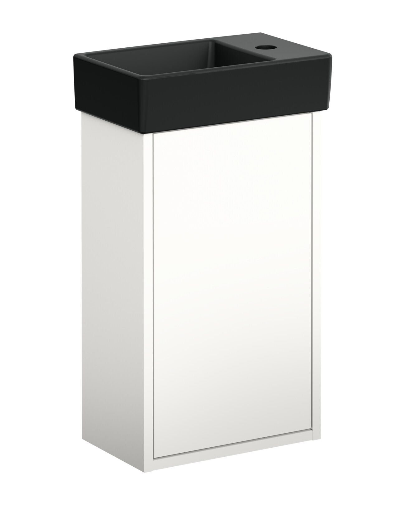 Gustavsberg Artic Small GB71ACVC34TM38L Kommodpaket vit/mattsvart, 36 cm, vänster Vit/mattsvart