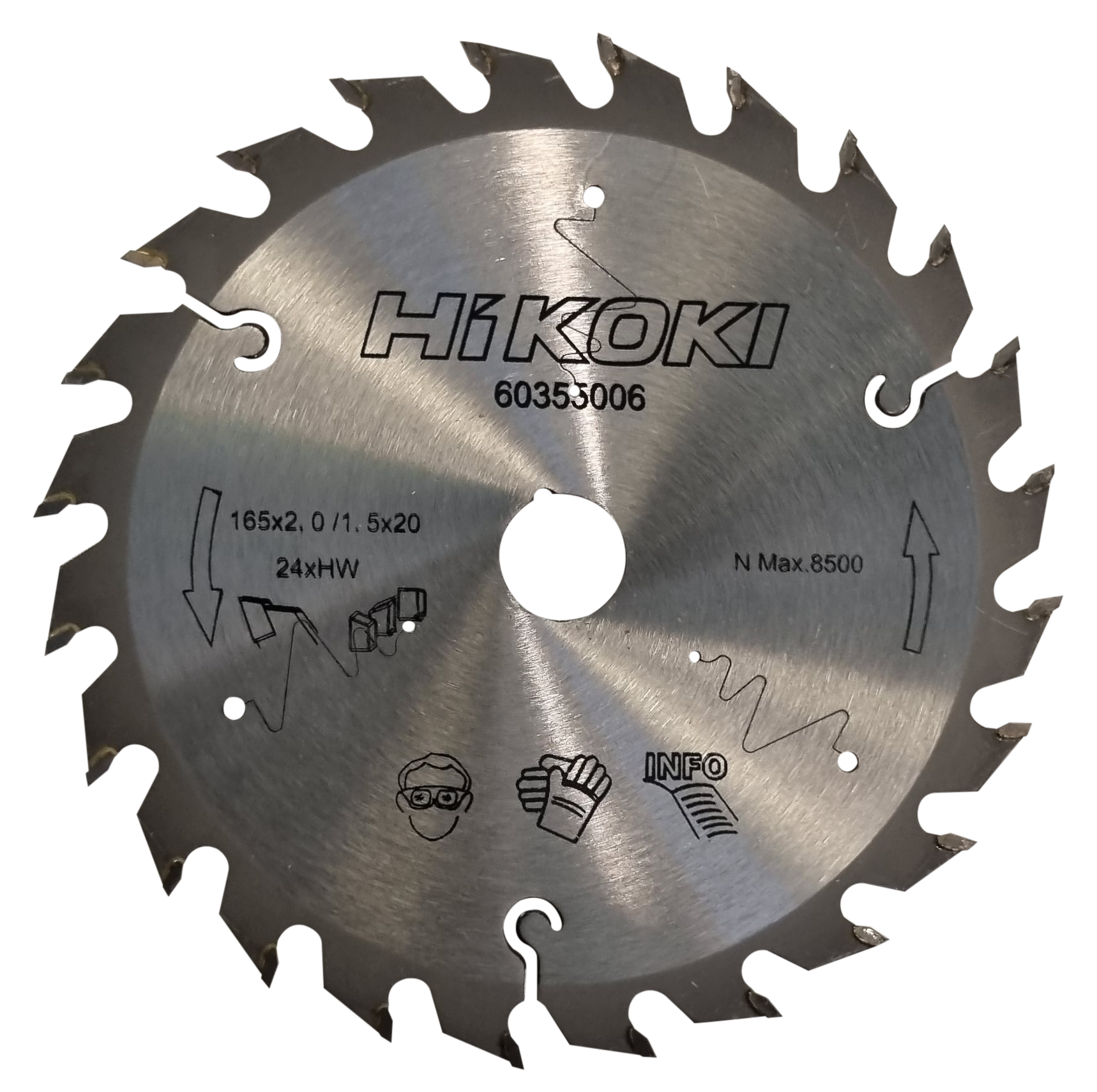 HiKOKI 60355006 Savklinge 165 × 20 mm, 24 tænder