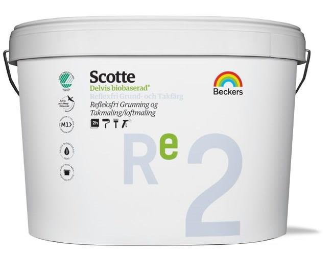Beckers Scotte Re2 Grund- och täckfärg helmatt Vit