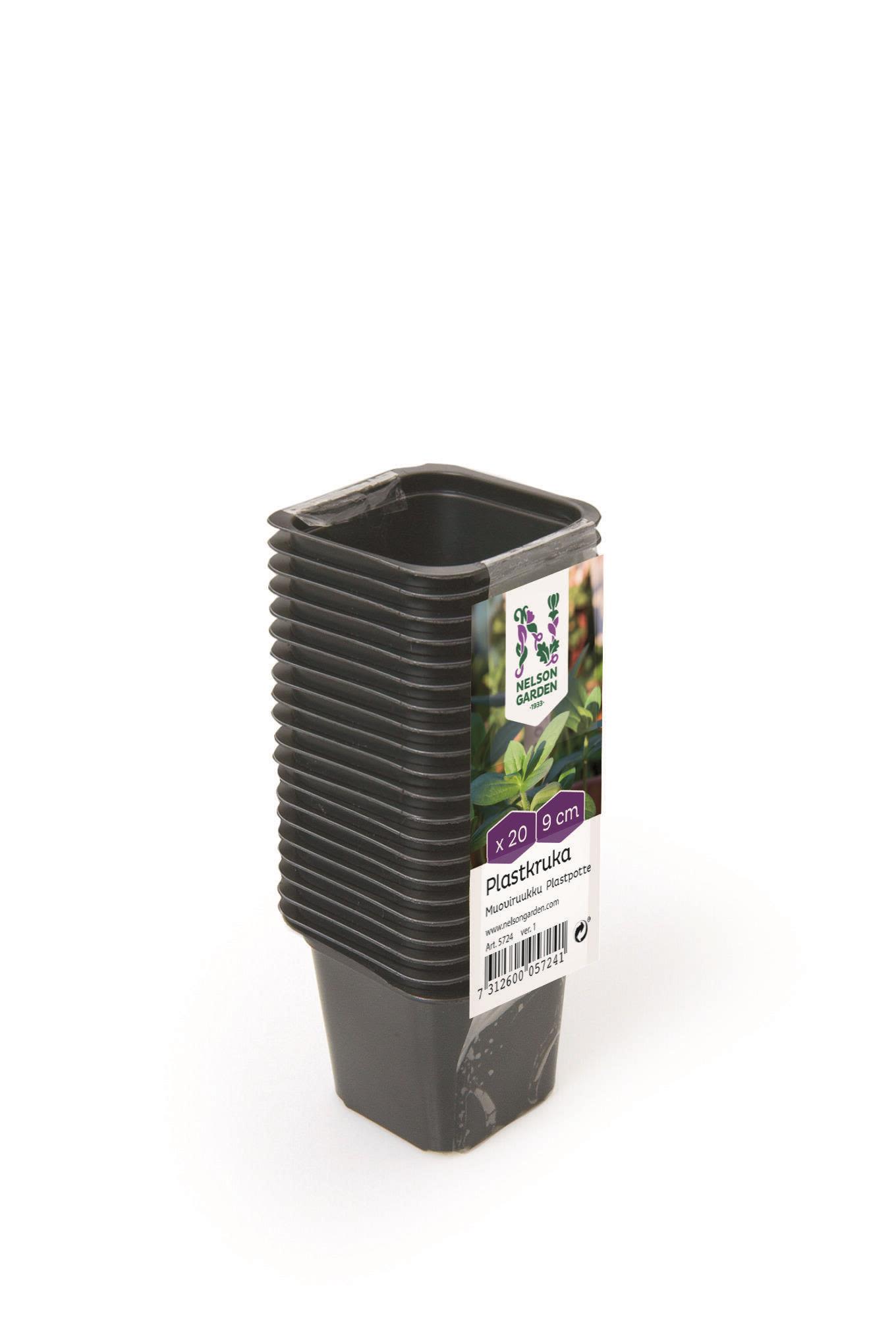 Nelson Garden 5724 Plastkruka svart 9 cm, 20-pack