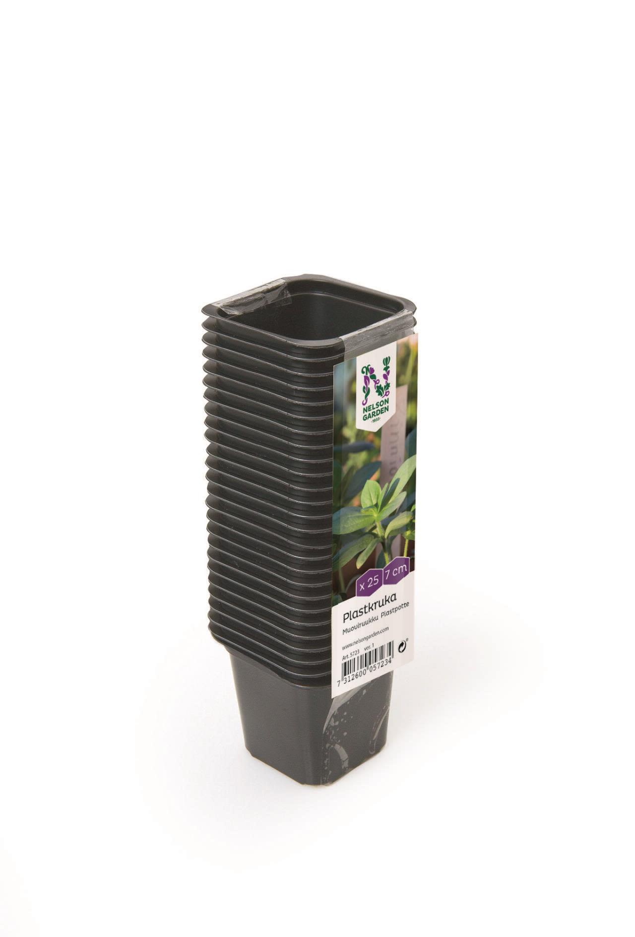 Nelson Garden 5723 Plastkruka svart 7 cm, 25-pack