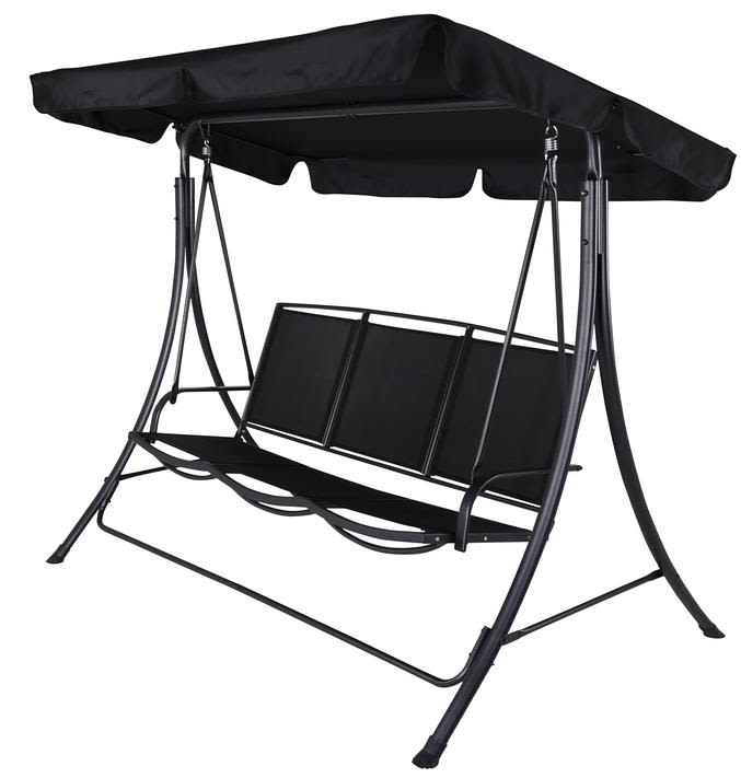 Venture Home 1016-408 Hammock 3-sitsig, svart