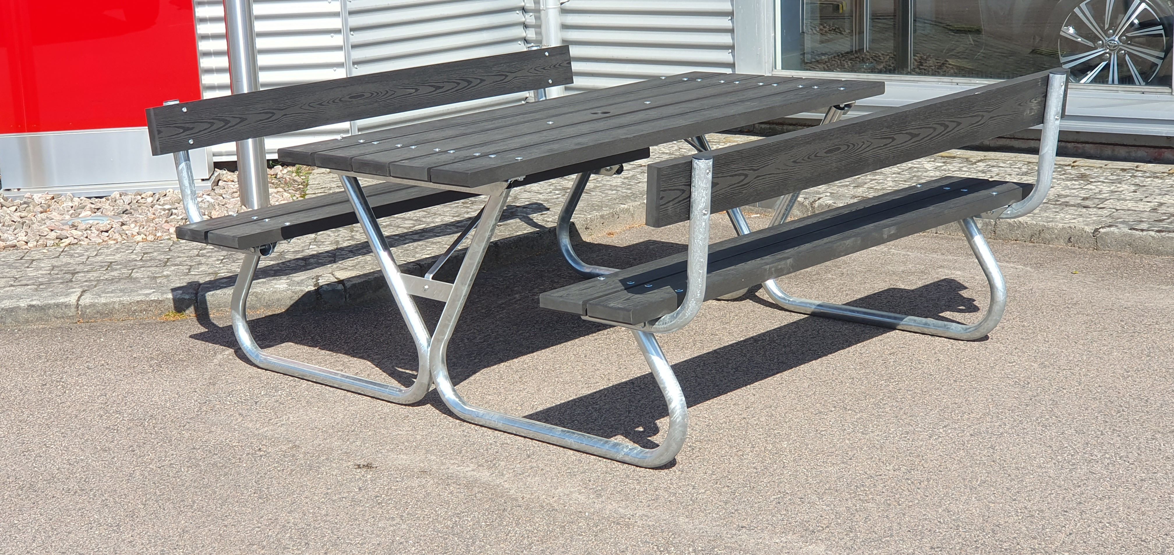 Eden Wood 0909-k8180 Picknickbord 180 cm, komposit Svart