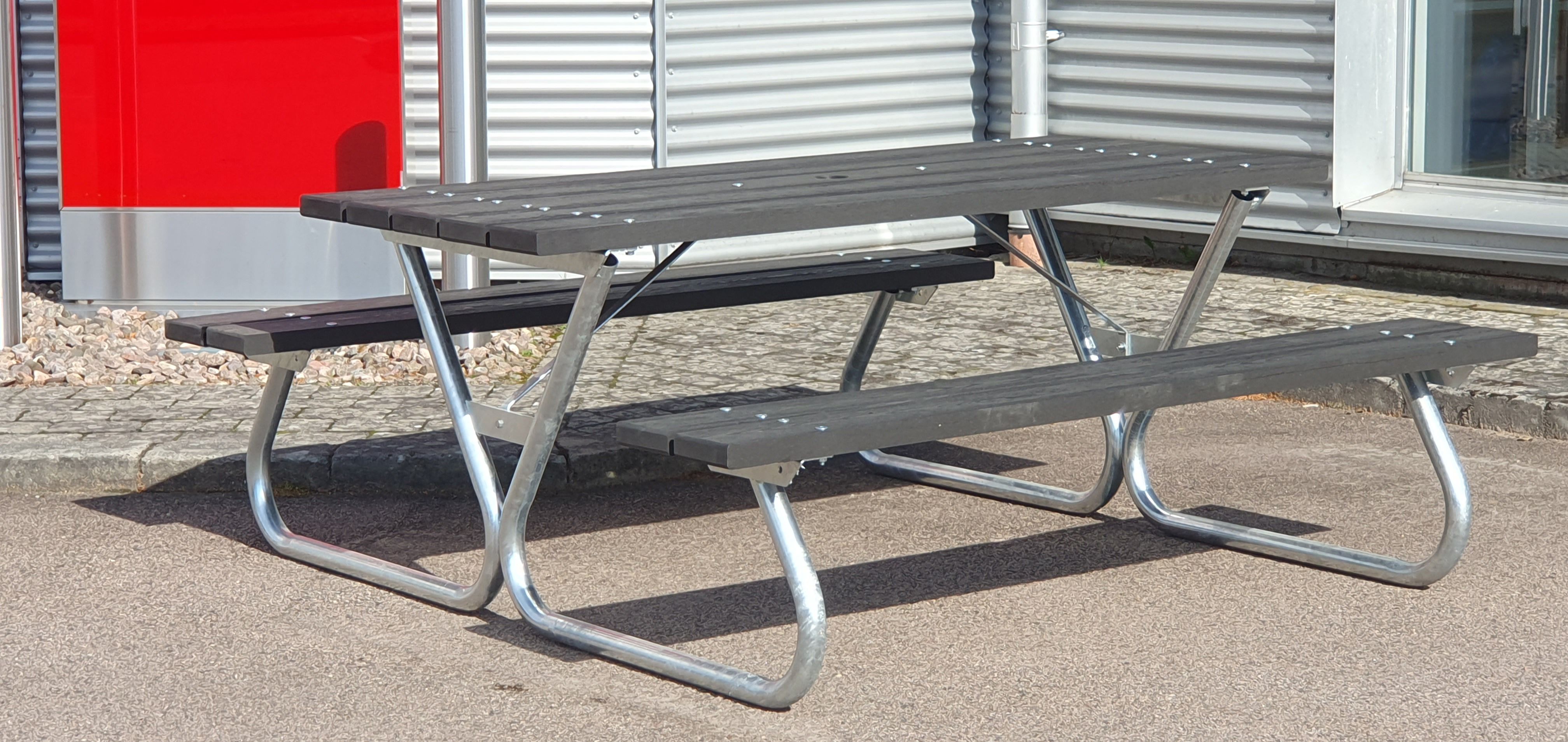 Eden Wood 0908-K8180 Picknickbord 180 cm, komposit Svart