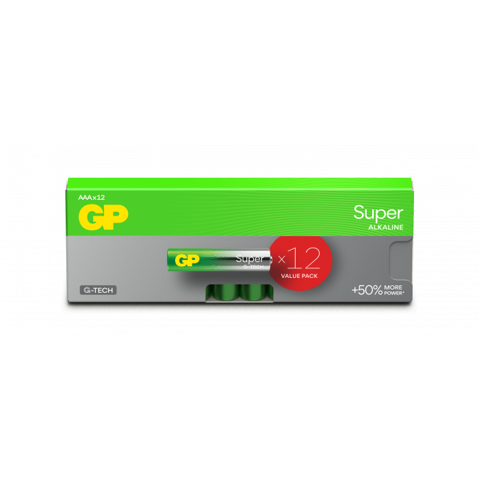 GP BATTERIES GP Super Alkaline AAA-batteri LR03/24A 12-pakk 151433