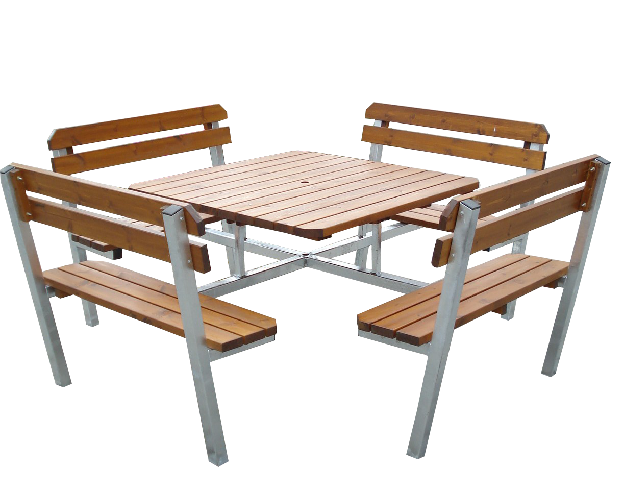 Eden Wood Quattro EW 0946-6P Picknickbord Brun