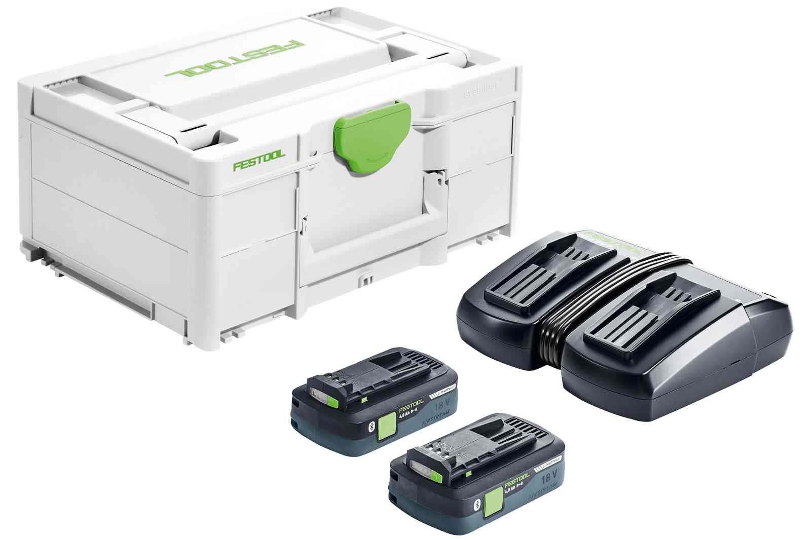 Festool SYS 18V 2x4,0/TCL 6 DUO Laddpaket 2 x 4,0 Ah, 18 V