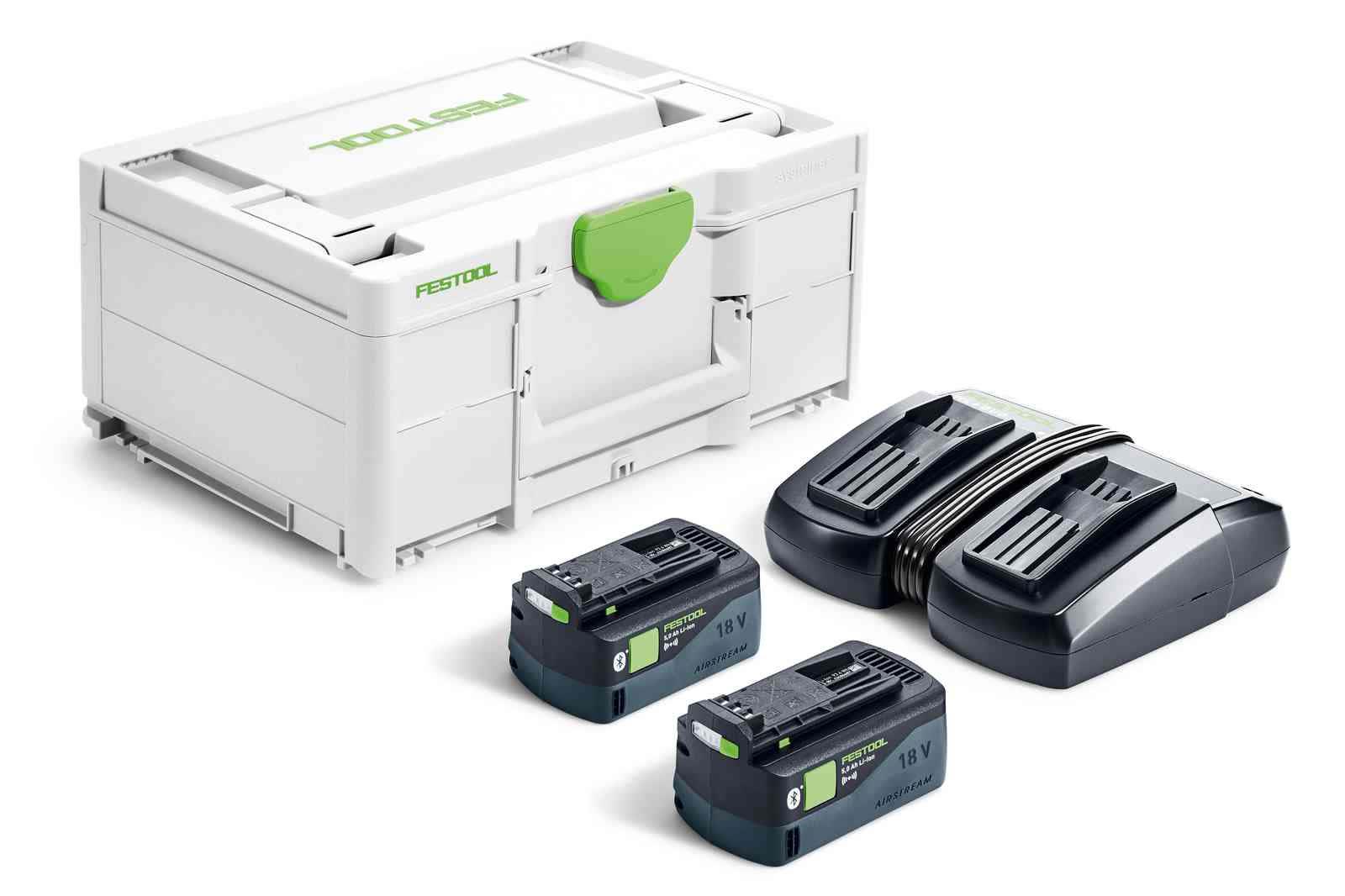 Festool SYS 18V 2x5,0/TCL 6 DUO Laddpaket 2 x 5,0 Ah, 18 V