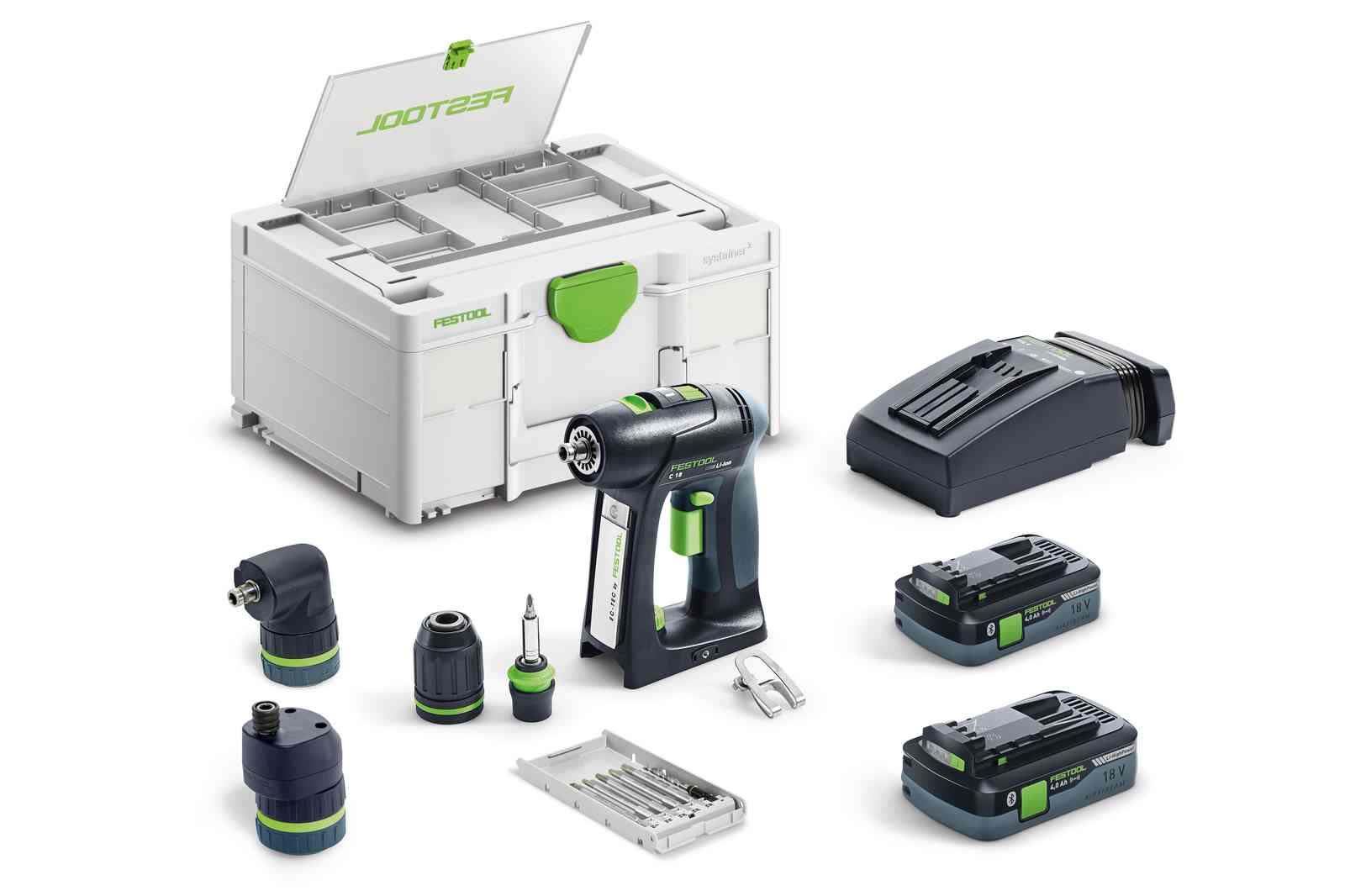 Festool C 18 HPC 4,0 I-Set Skruvdragare med batteri och laddare