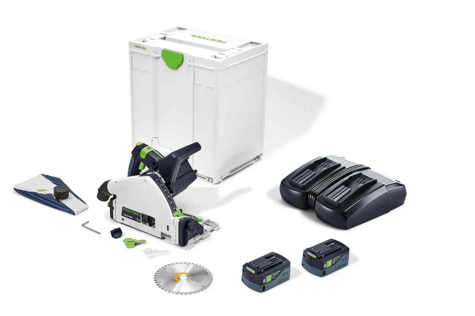 Festool 18 V TSC 55 5,0 KEBI-Plus/XL Sänksåg med batteri och laddare
