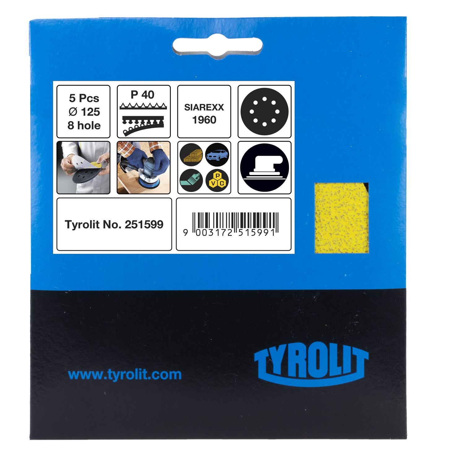 Tyrolit SIAREX 1960 Kardborrerondell 125 mm K60