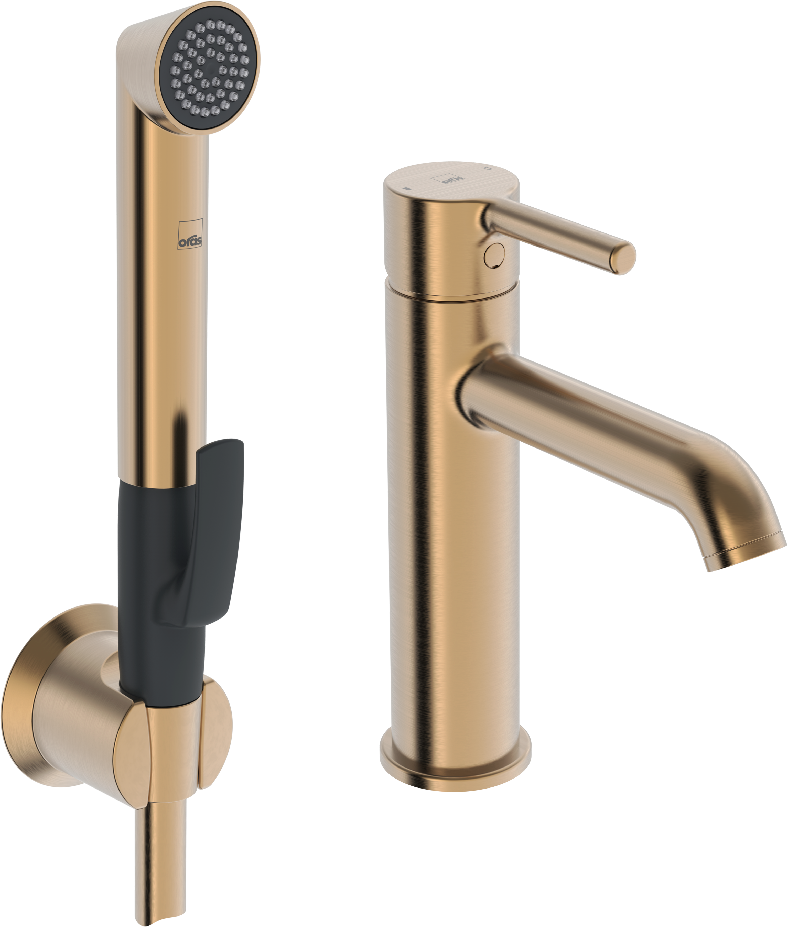 Oras Optima Style 2606FH-81 Servantkran med hånddusj Børstet bronse