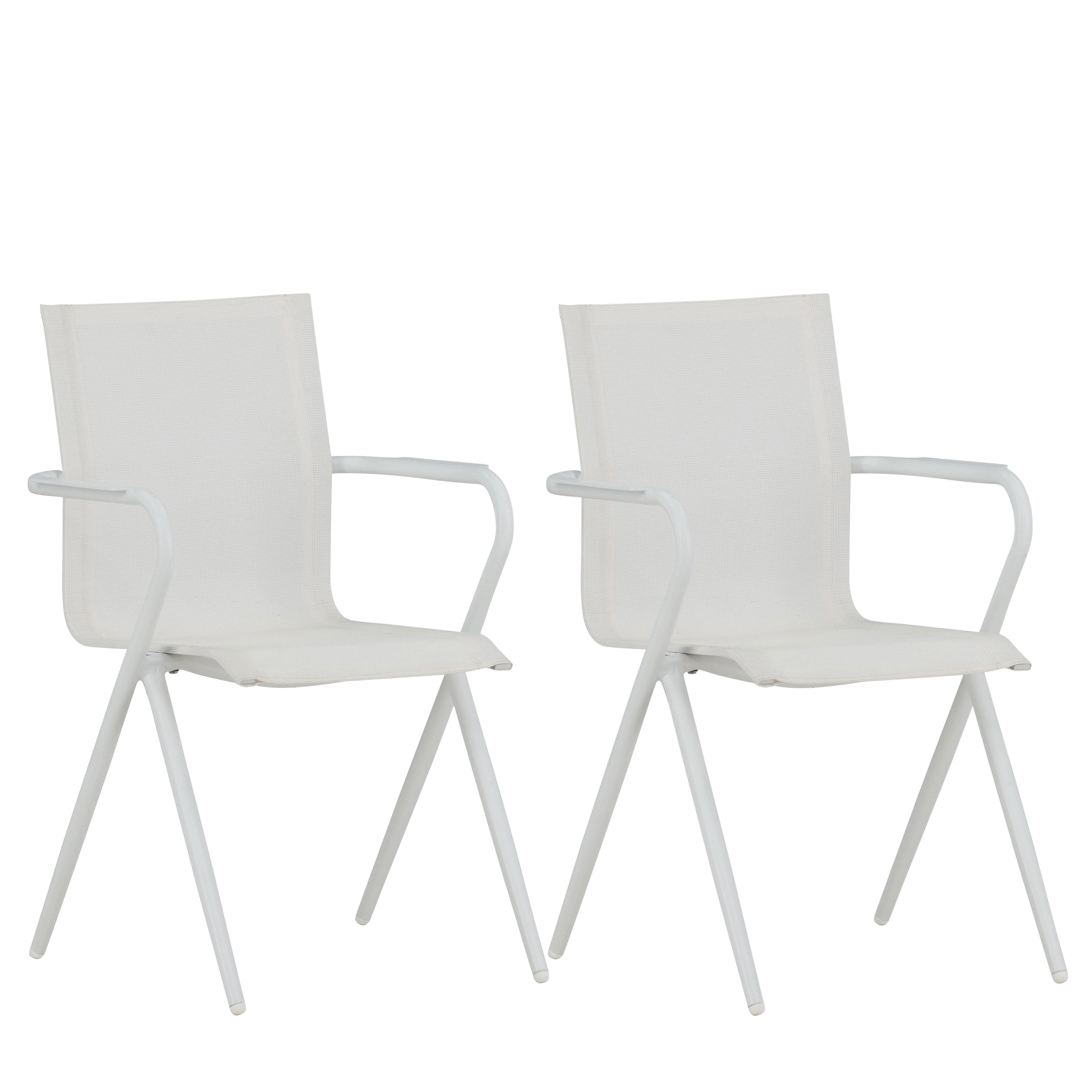 Venture Home Alina 1552-400 Karmstol 2-pack Vit