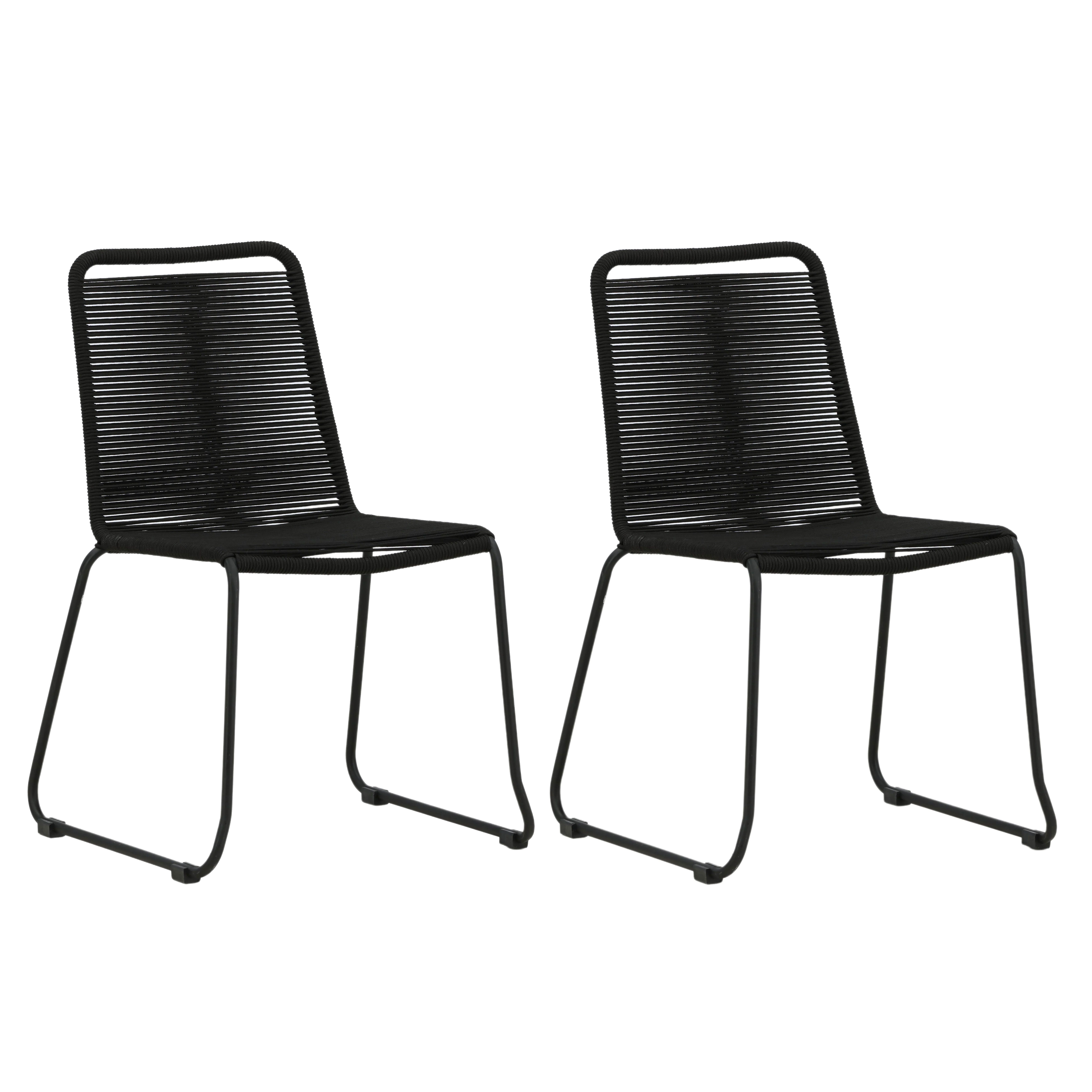 Venture Home Lindos 9323-022 Matstol 2-pack Svart