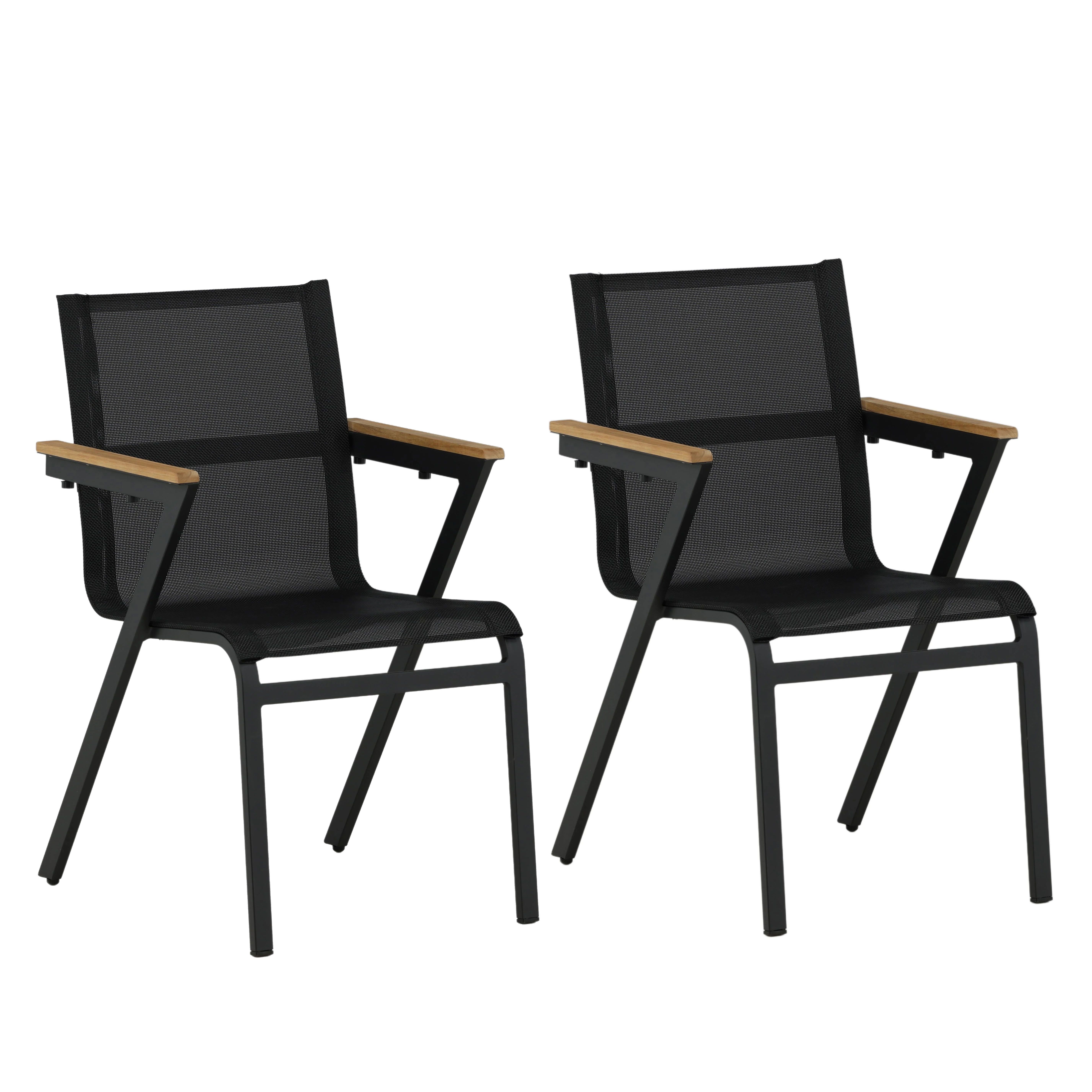Venture Home Mexico 6083-520 Karmstol 2-pack Natur/Svart