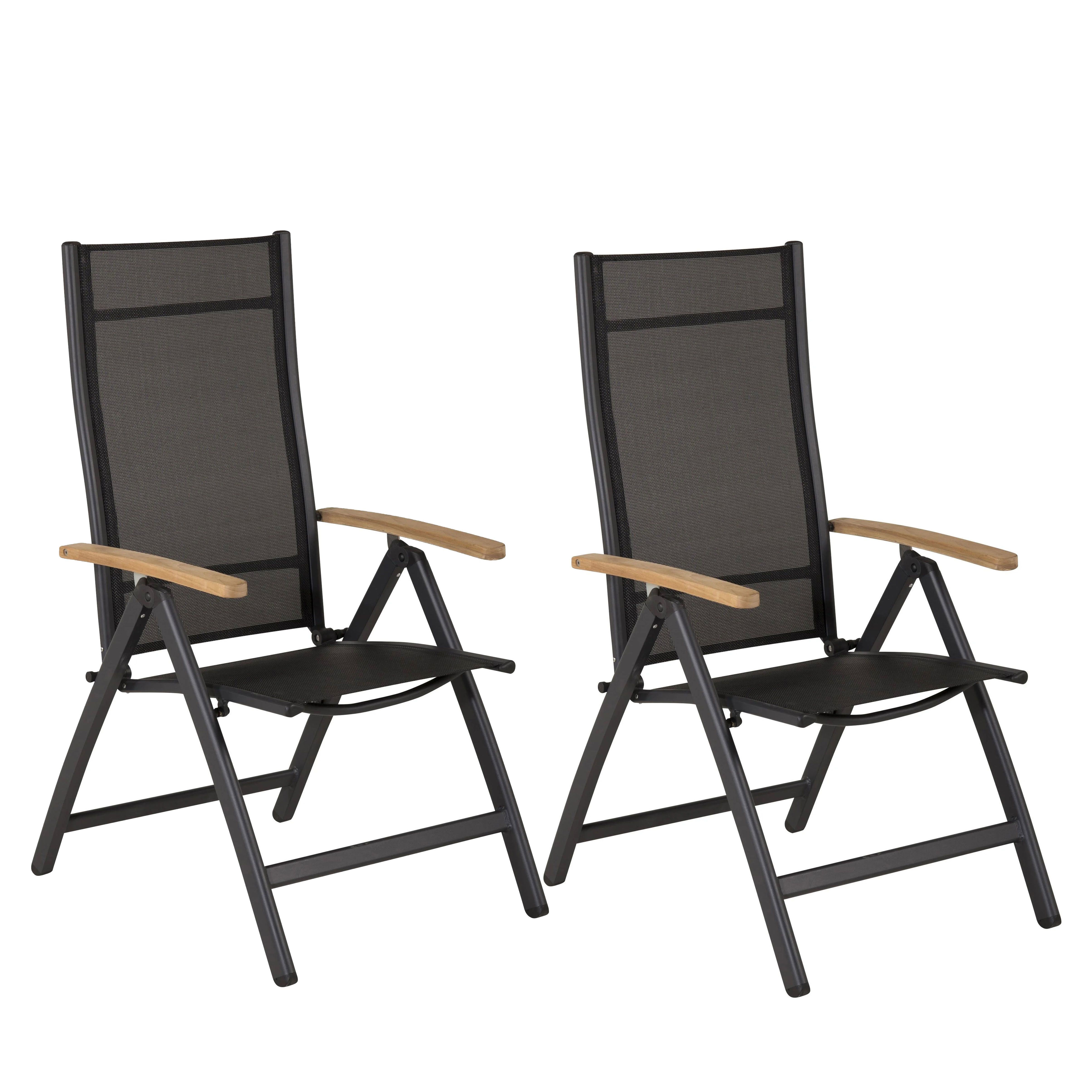 Venture Home Panama 1554-408 Positionsstol 2-pack Svart