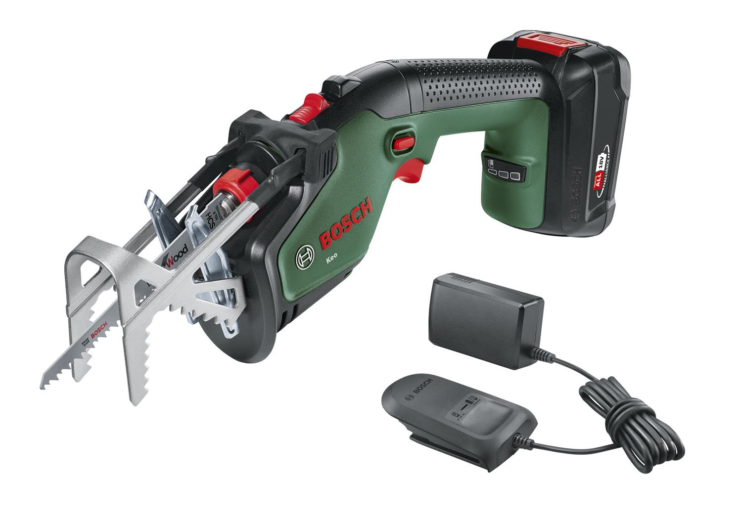 Bosch DIY 0600861A00 Grensåg med batteri och laddare