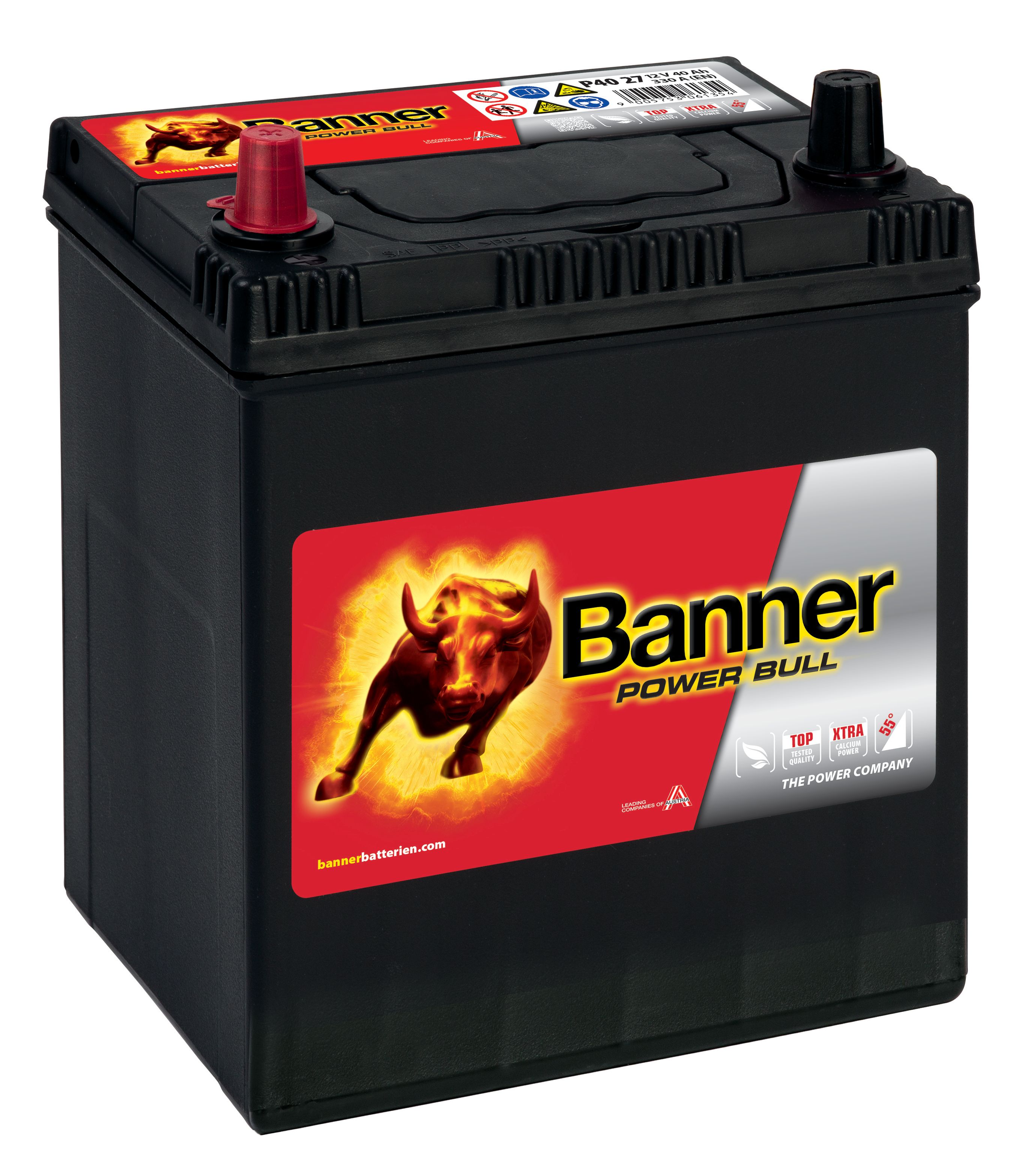 Banner Power Bull P4027M Startbatteri 12V, 40 Ah