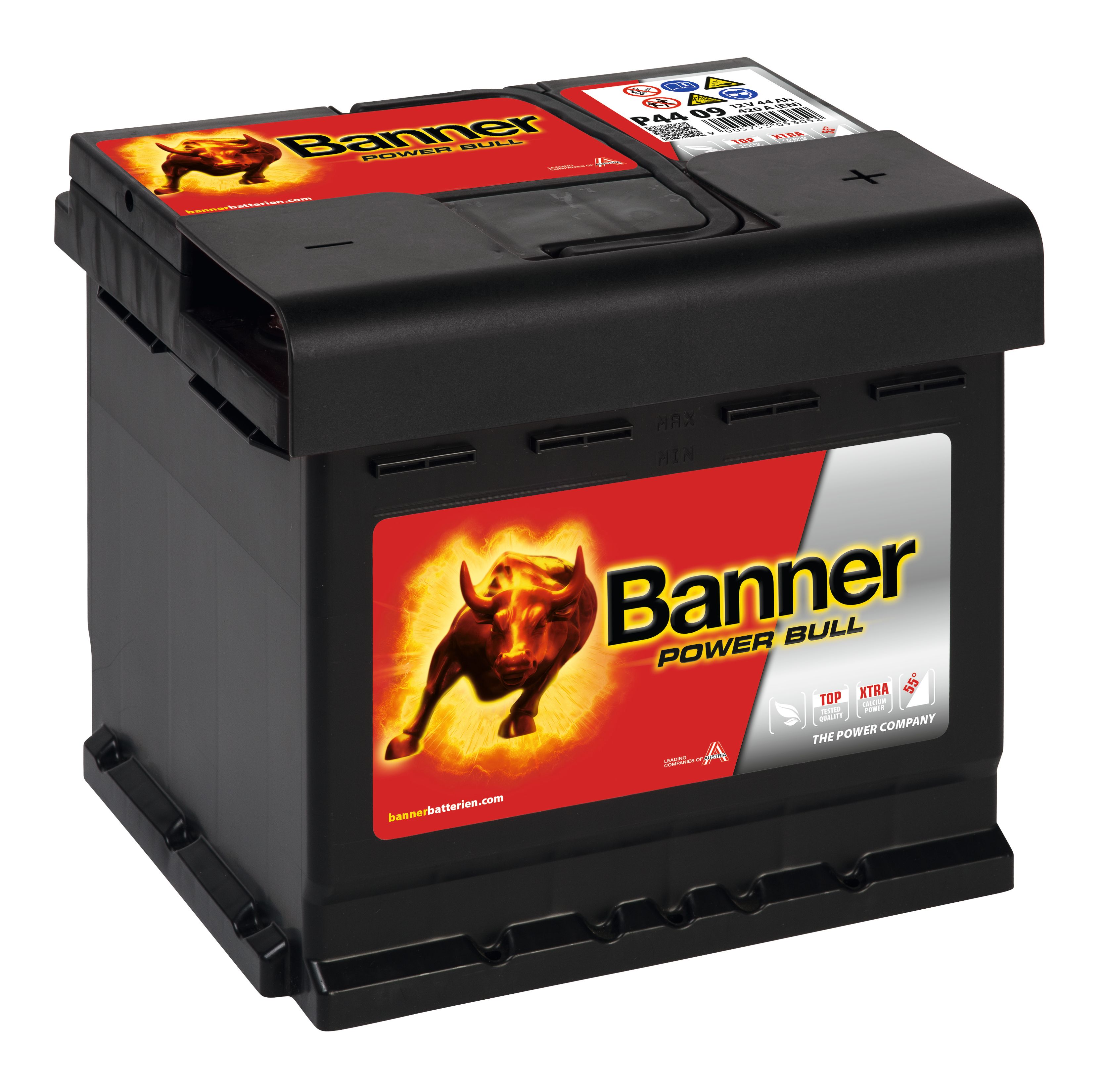 Banner Power Bull P4409M Startbatteri 12V, 44 Ah
