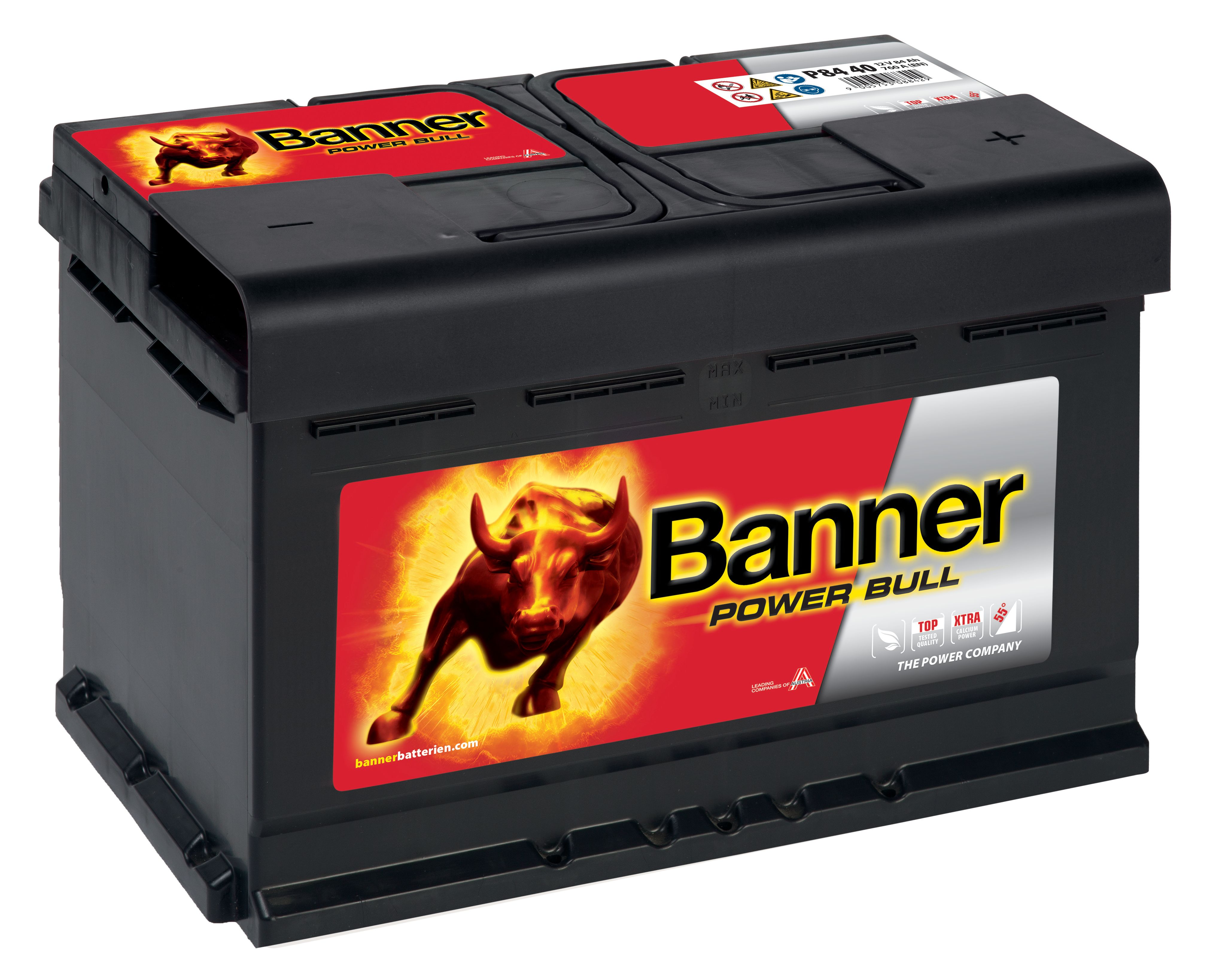 Banner Power Bull P8440M Startbatteri 12V, 84 Ah
