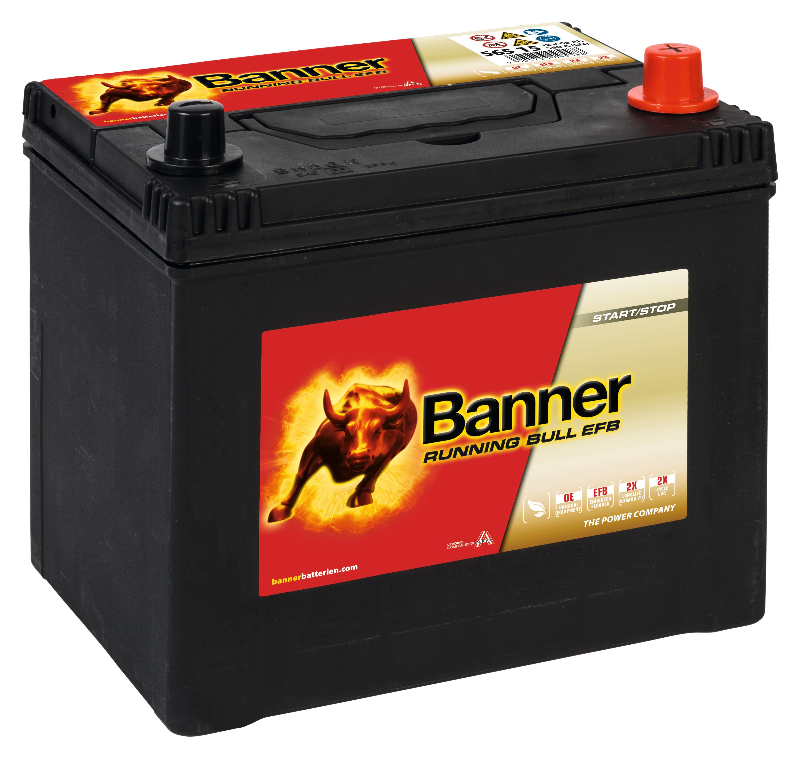 Banner Running Bull EFB 56515M Startbatteri 12V, 65 Ah