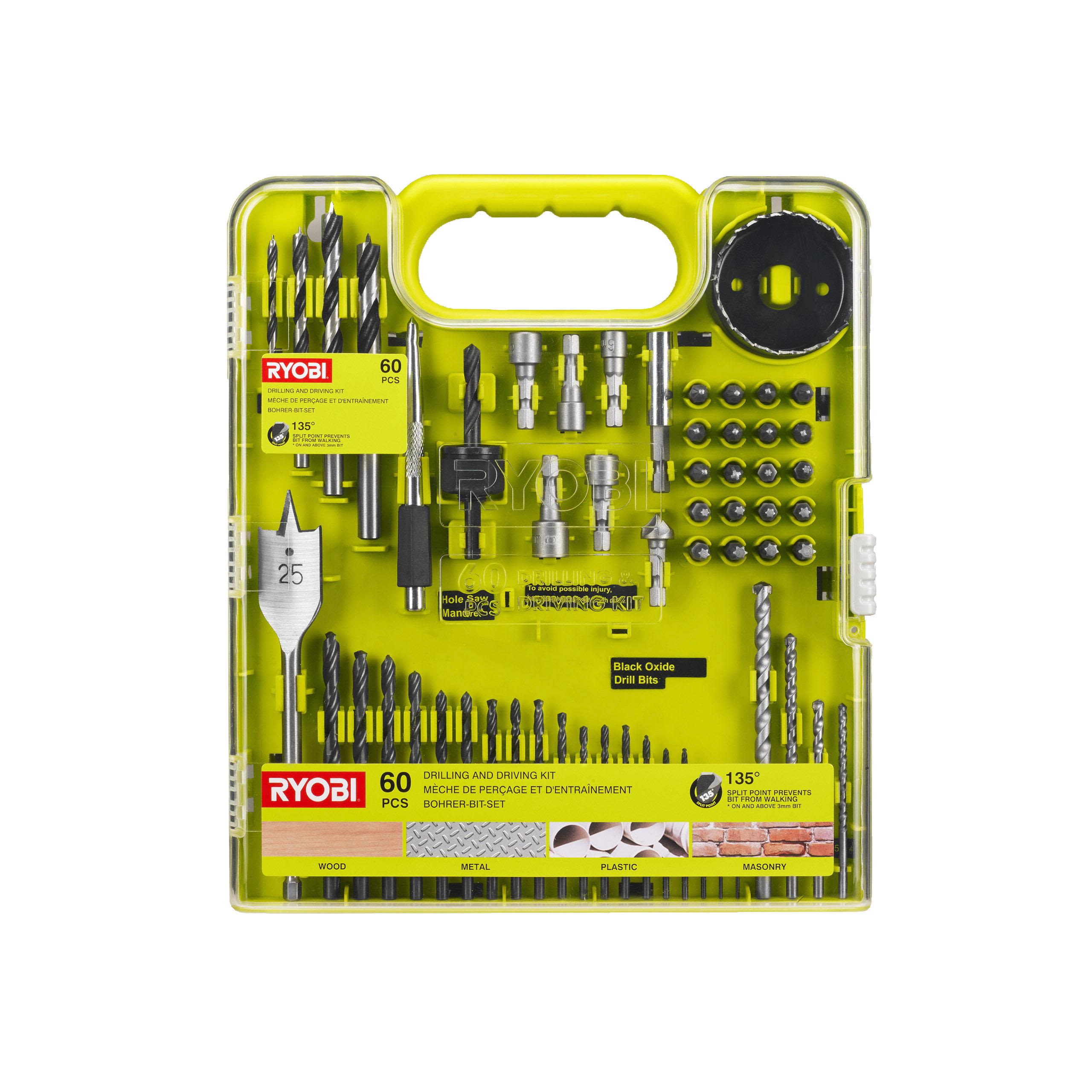 Ryobi RAKDD60 Borr- och bitssats 60 delar
