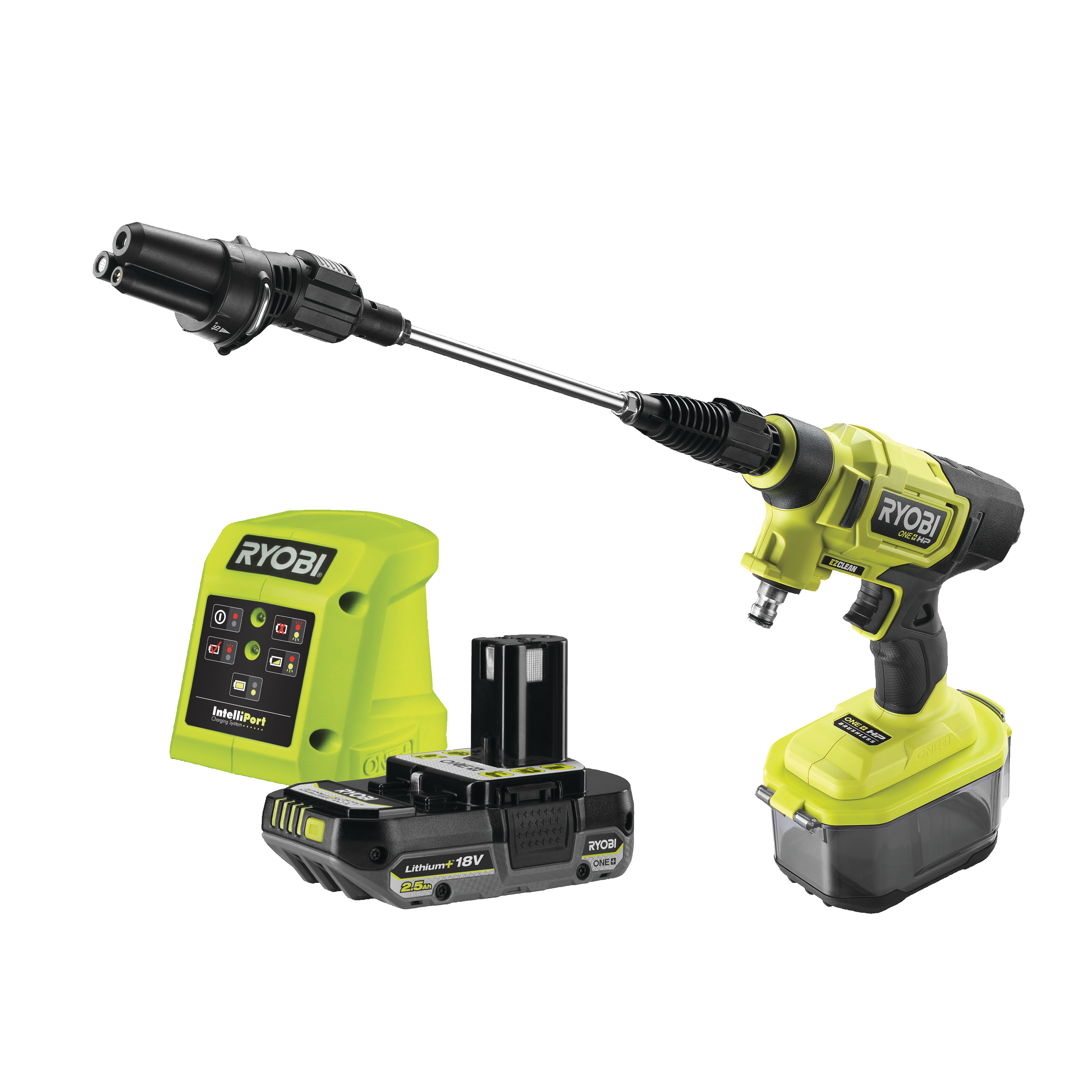 Ryobi ONE+ HP RY18PWX41A-125 Mellantryckstvätt med batteri och laddare
