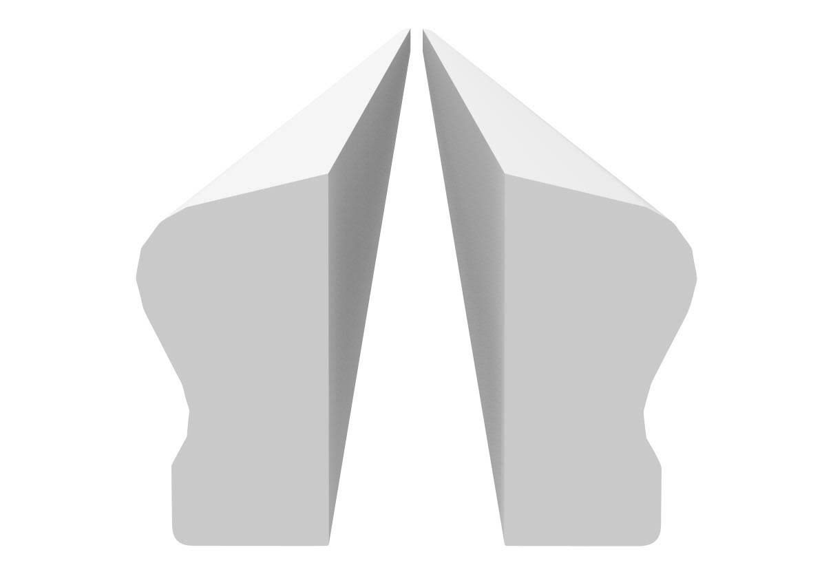 Jabo Arnö 26186 Underliggare 2400x22x45 mm, vit, profilerad