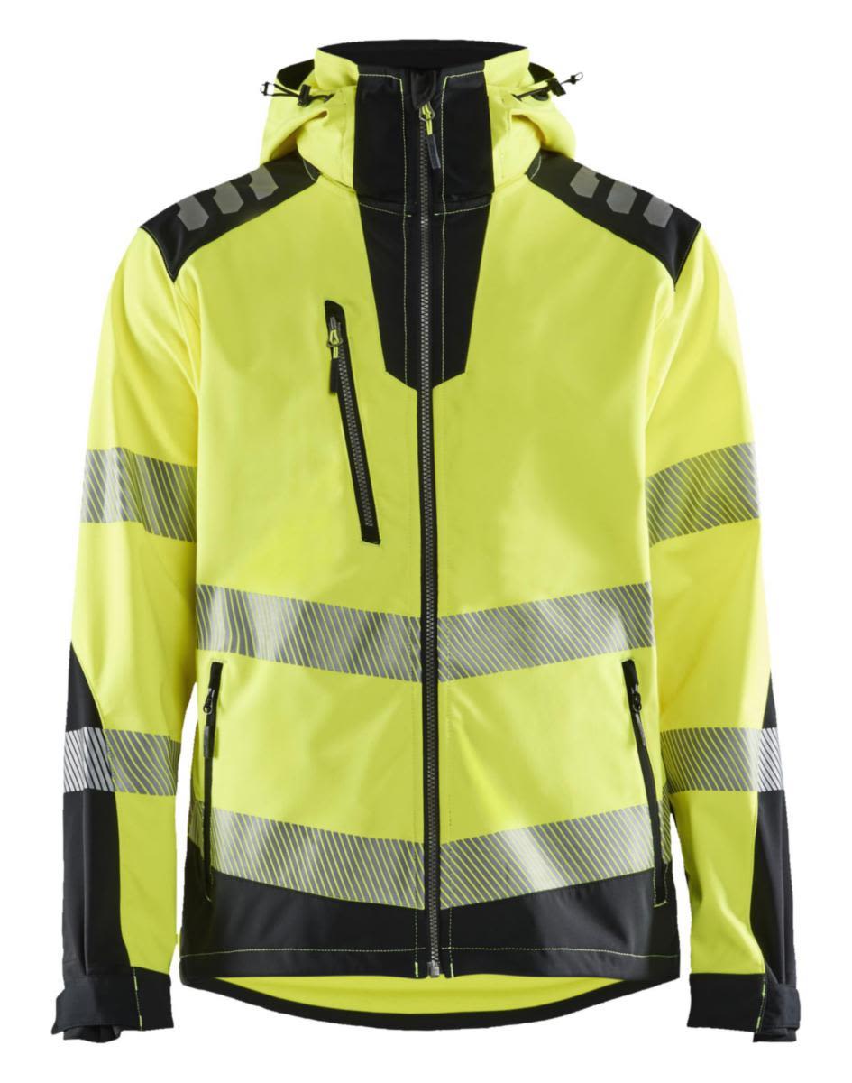 Blåkläder 4491251333994XL Softshelljakke varselgul/svart Str. 4XL