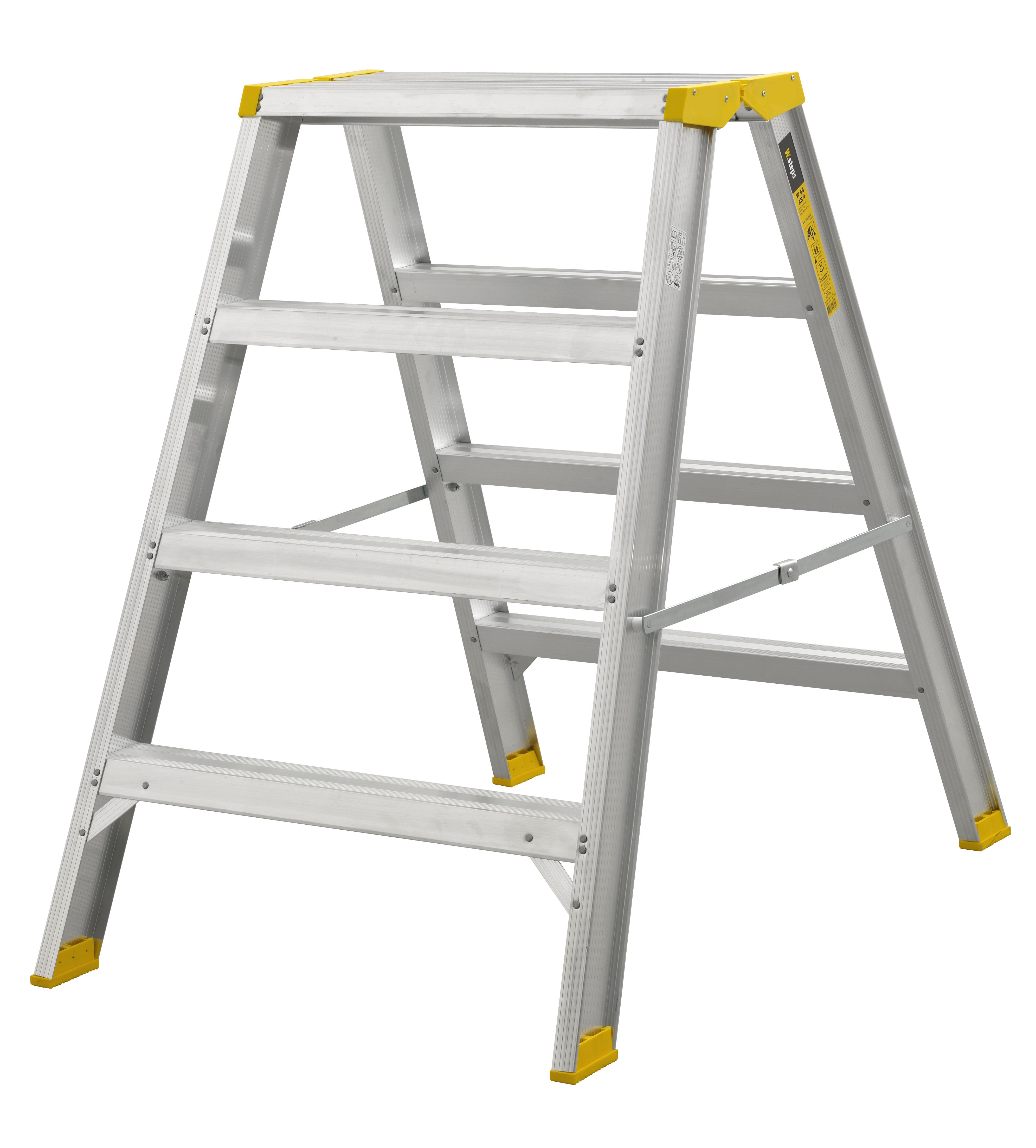 W.steps 55AB Stegpall med certifierat aluminium 4-steg
